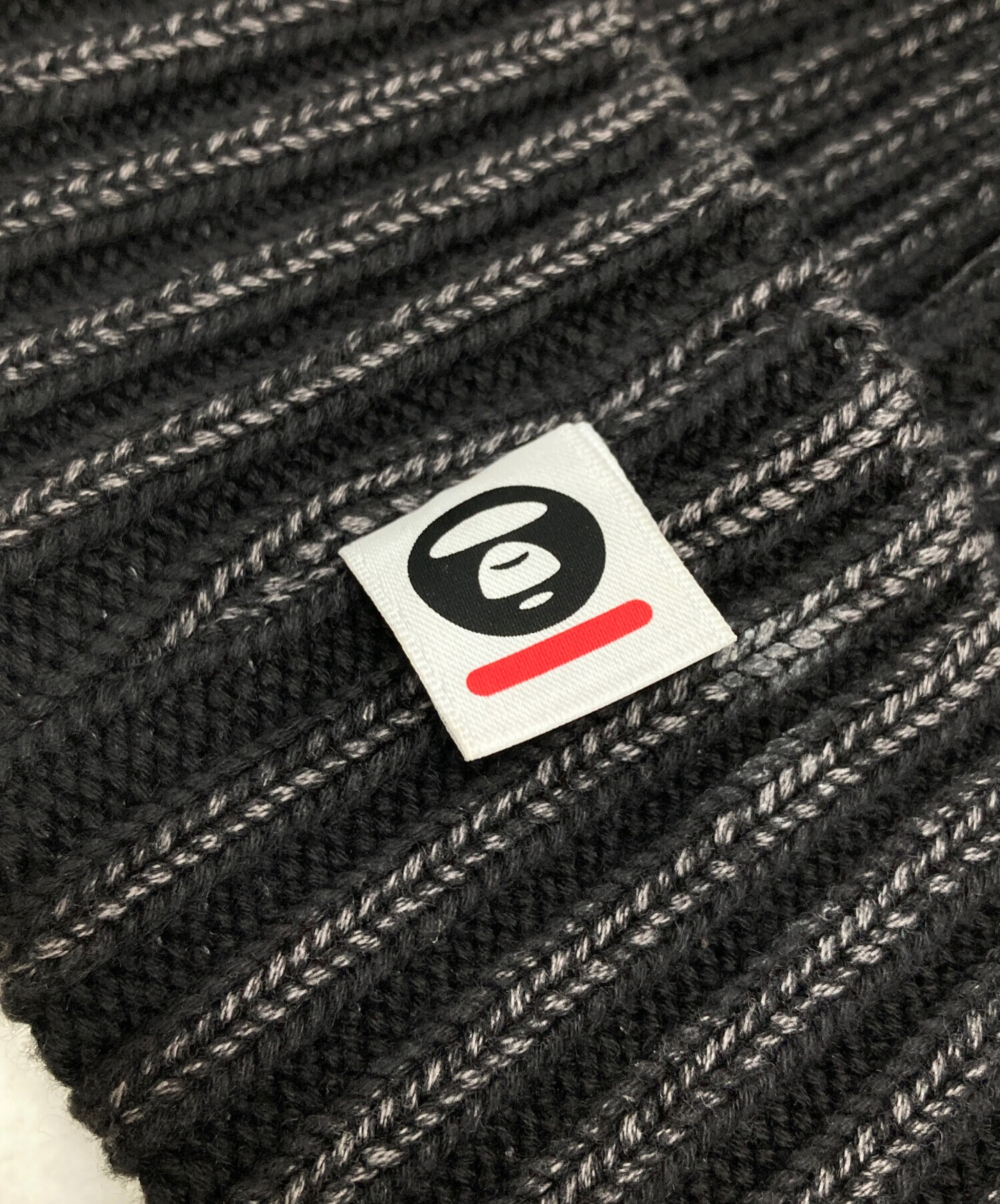 中古・古着通販】AAPE NOW (エイエイプナウ) MOONFACE PATCH KNIT 
