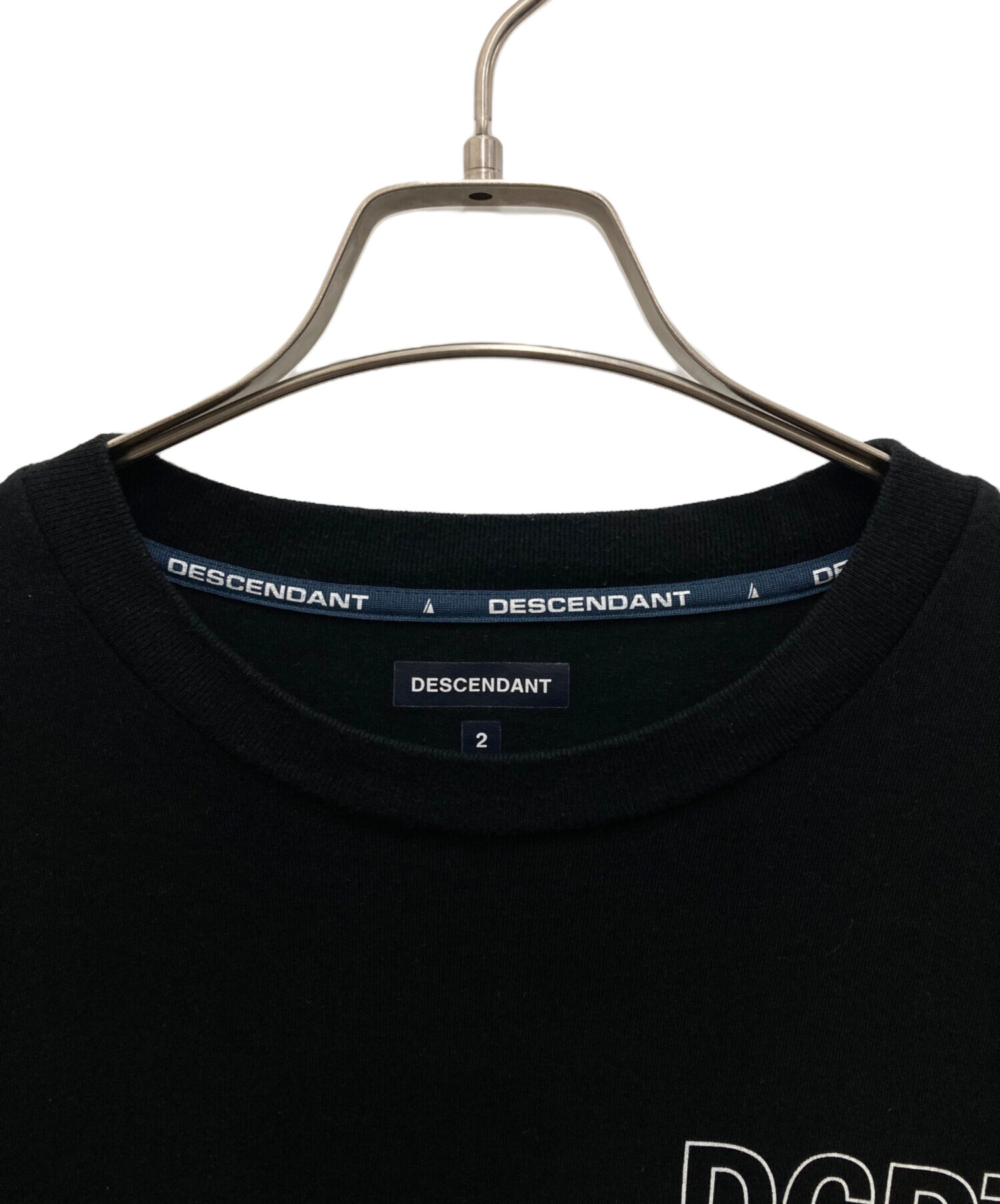DESCENDANT メッシュカットソー ブラック サイズ2 中古・古着通販】DESCENDANT (ディセンダント) SHIP SS ブラック