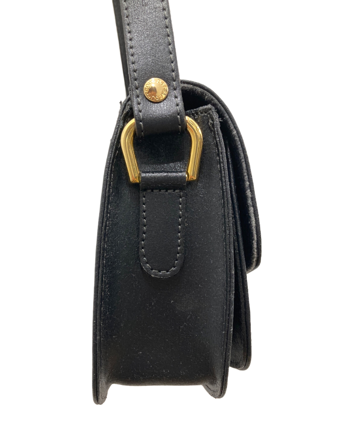 中古・古着通販】courreges (クレージュ) レザーショルダーバッグ