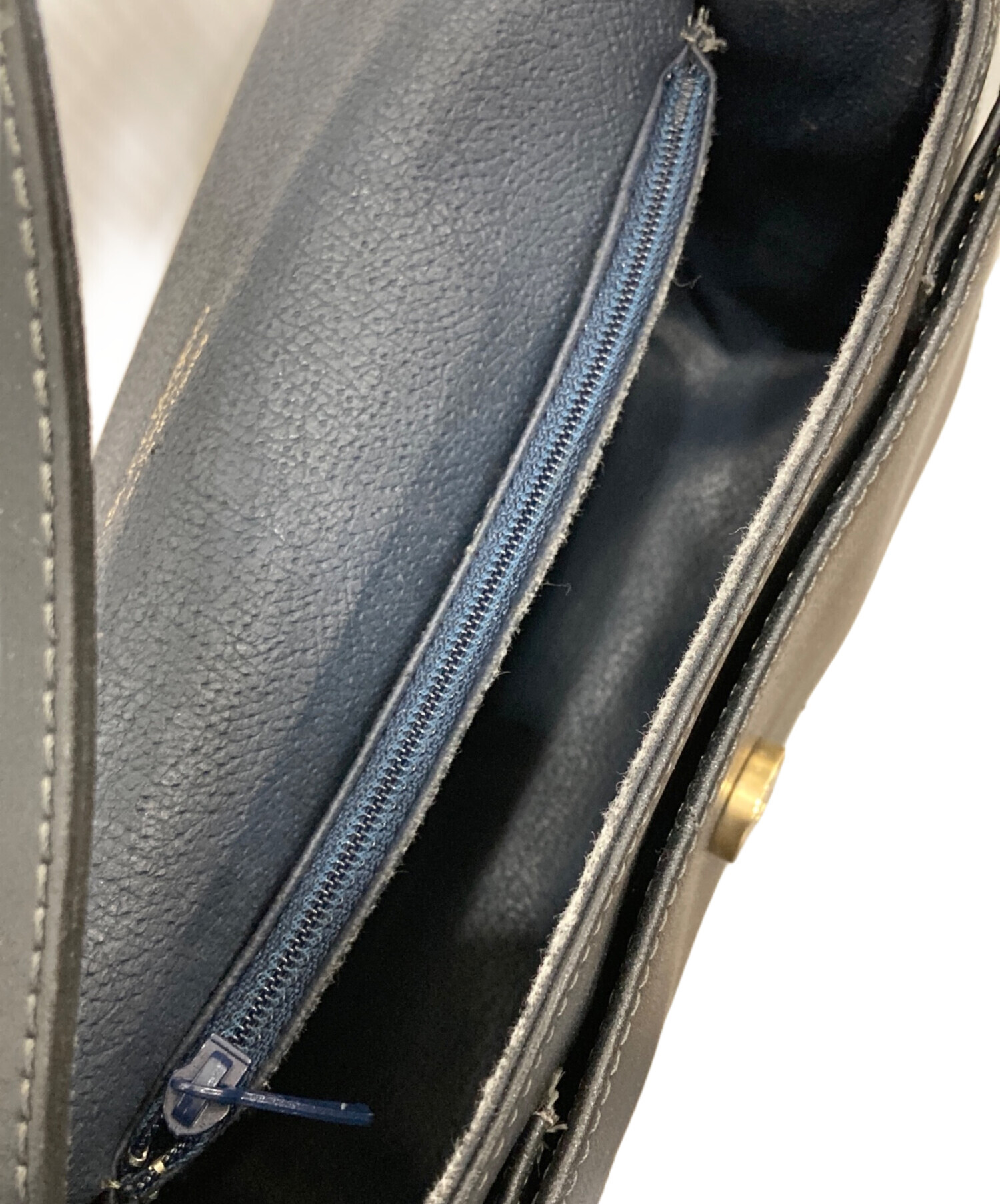 中古・古着通販】courreges (クレージュ) レザーショルダーバッグ