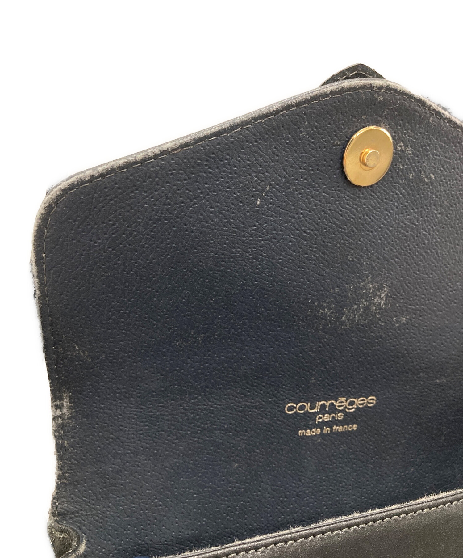 中古・古着通販】courreges (クレージュ) レザーショルダーバッグ