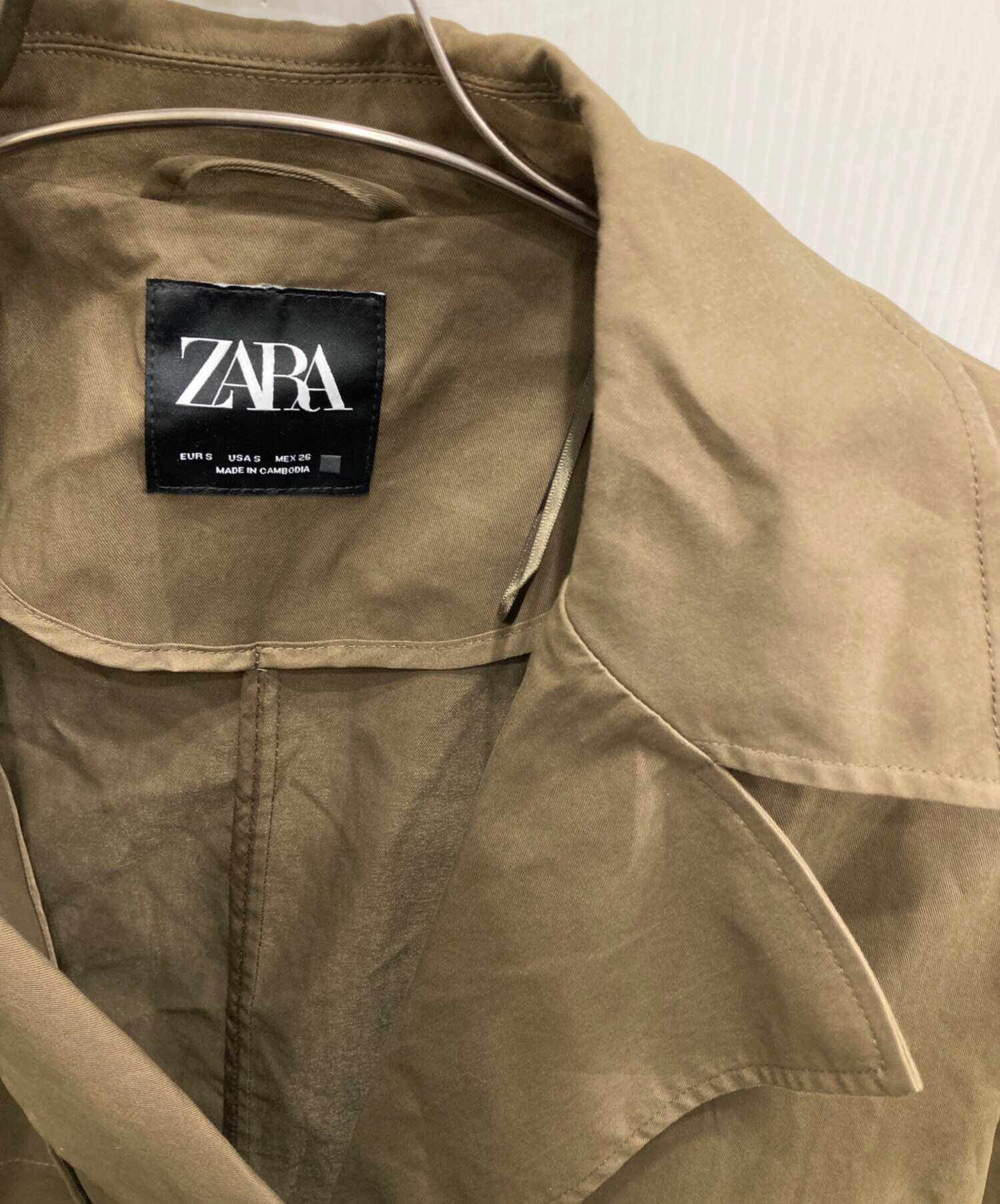 中古・古着通販】ZARA (ザラ) トレンチコート オリーブ サイズ:S 未