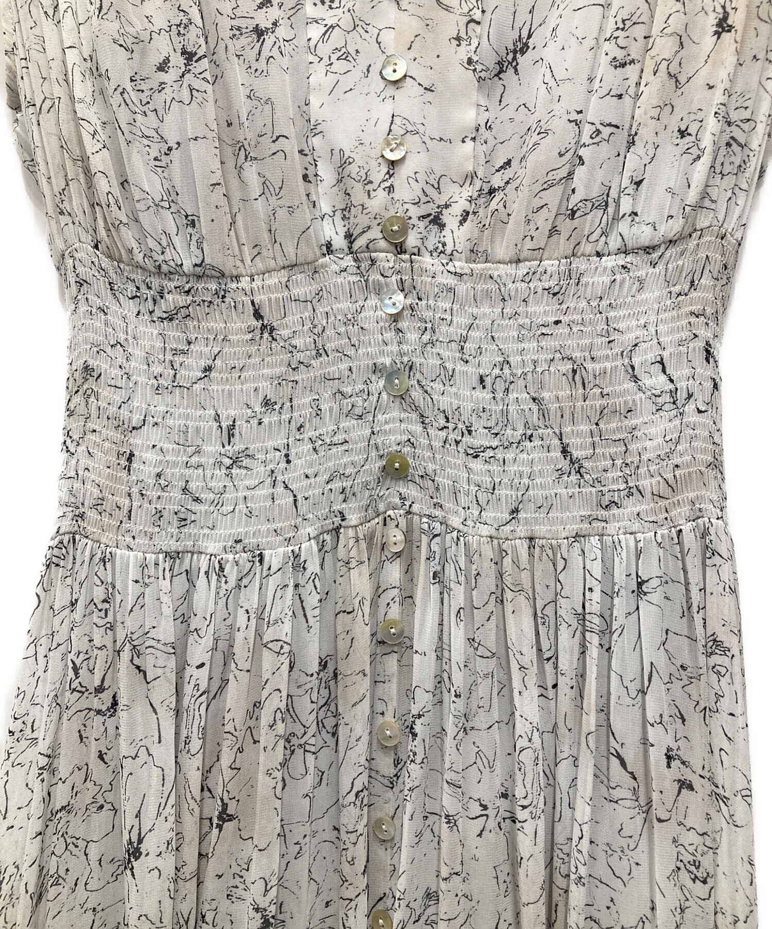 中古・古着通販】FRAY ID (フレイ アイディー) ラインアートシフォン