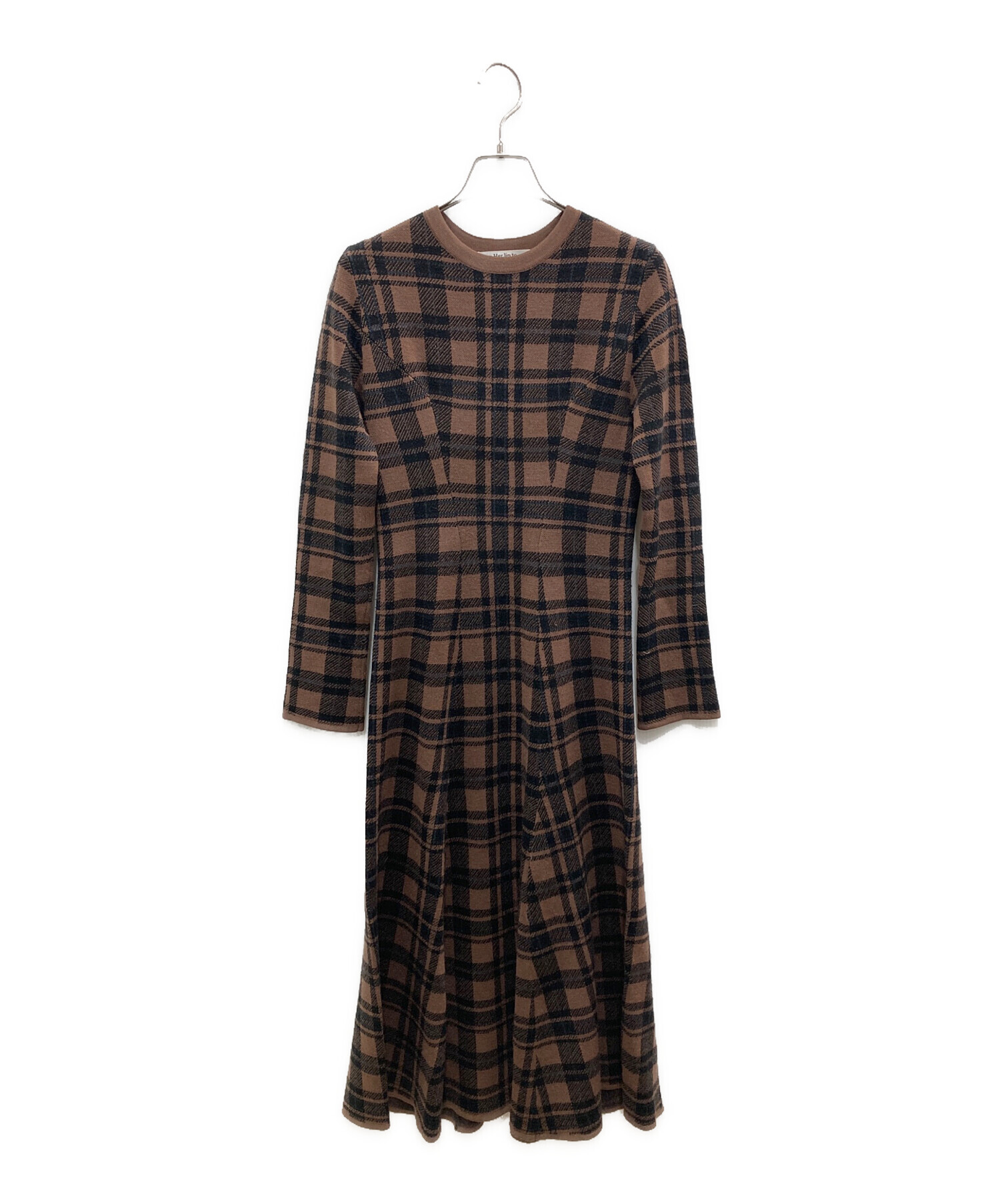 ワンピース Her lip to Pantheon Checked Knit Dress S Her lip to Check Jacquard Knit Dress 【公式通販】