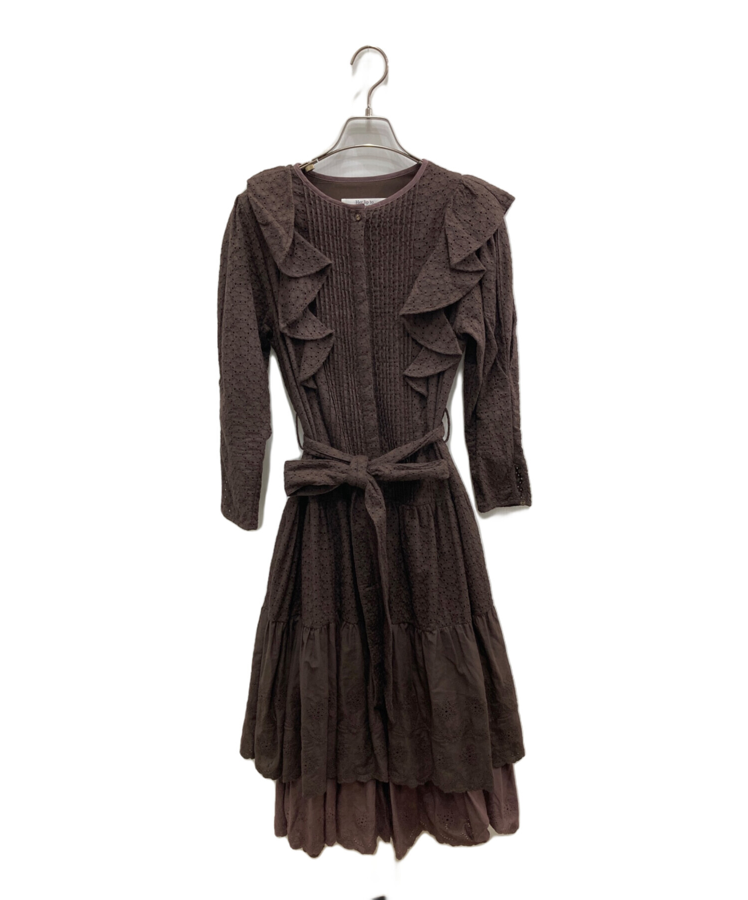 中古・古着通販】Her lip to (ハーリップトゥ) Two-Tone Ruffled Lace