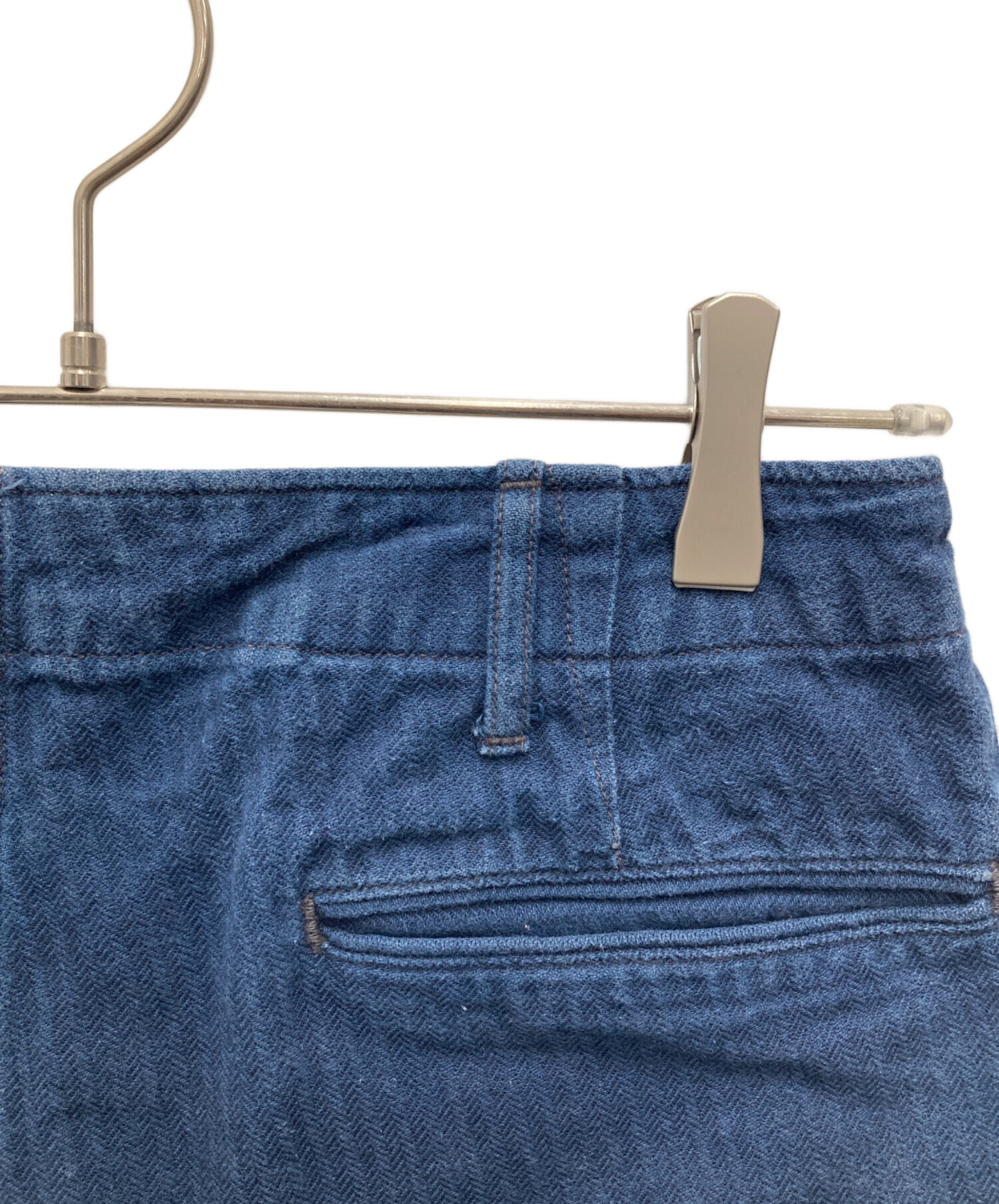 中古・古着通販】BONCOURA (ボンクラ) ヘリンボーンパンツ ブルー