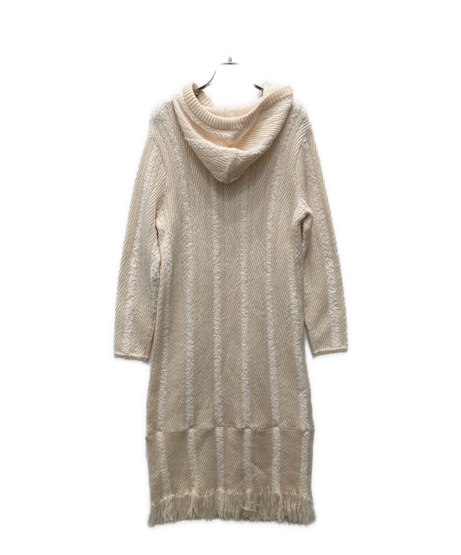 Tach タチ ワンピース レディース 【古着】【中古】 中古・古着通販】tageechita (タジチタ) フリンジストライプフード