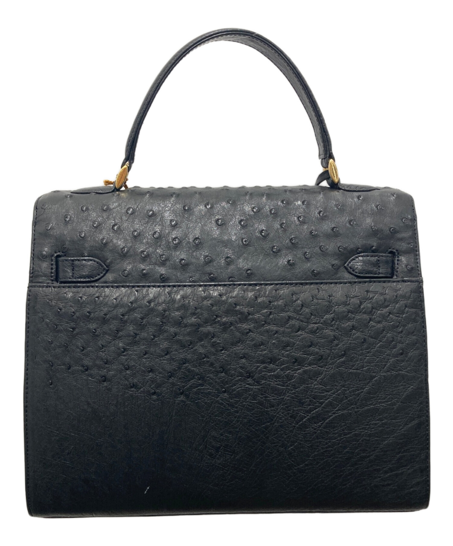 オーストリッチ  ハンドバッグ ブラック  ostrich 中古・古着通販】ostrich (オーストリッチ) オーストリッチ