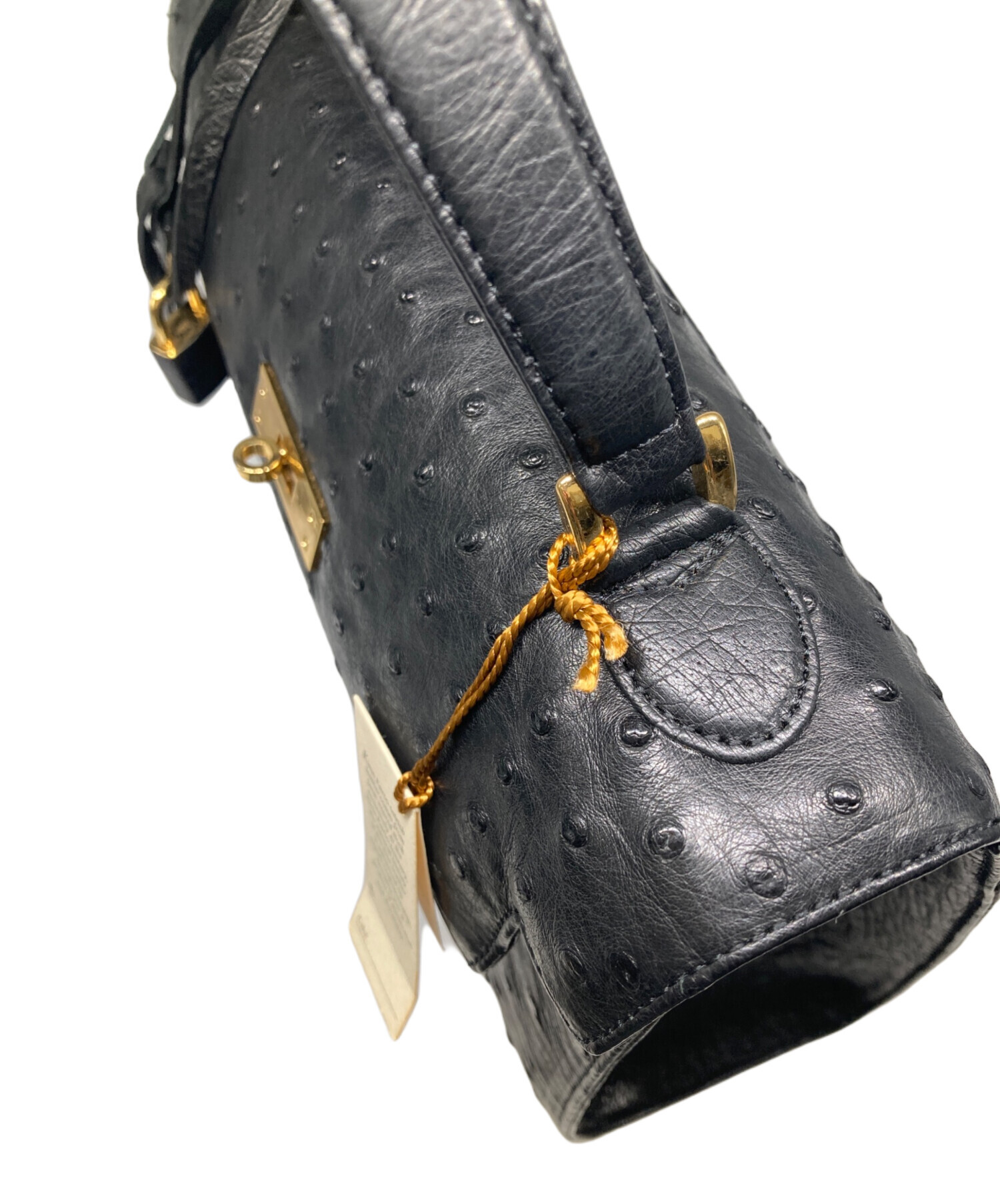オーストリッチ  ハンドバッグ ブラック  ostrich 中古・古着通販】ostrich (オーストリッチ) オーストリッチ