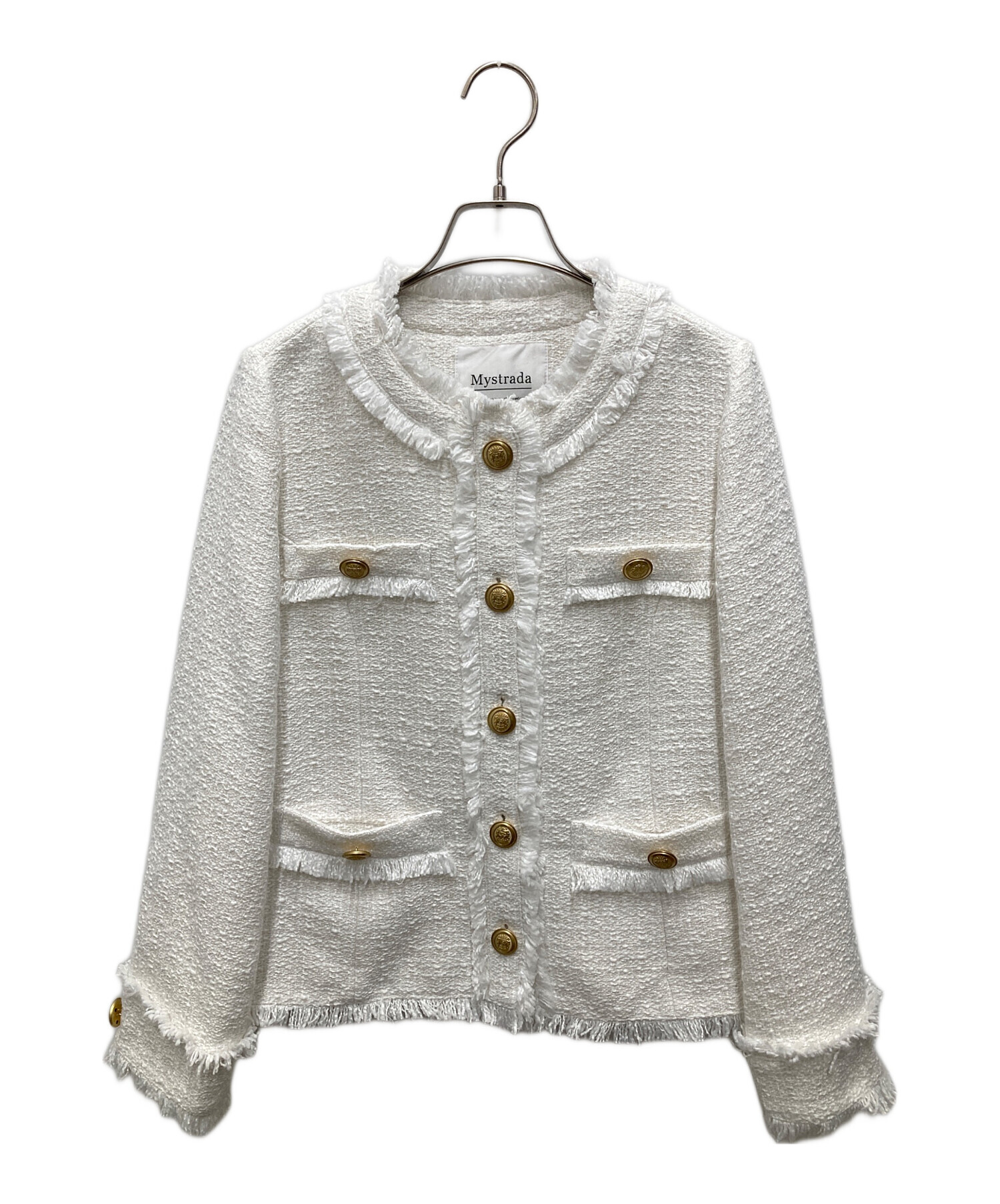 マイストラーダ　ツイードジャケット　36 mystrada☆マイストラーダ☆ツイードセットアップ36 新品タグ付