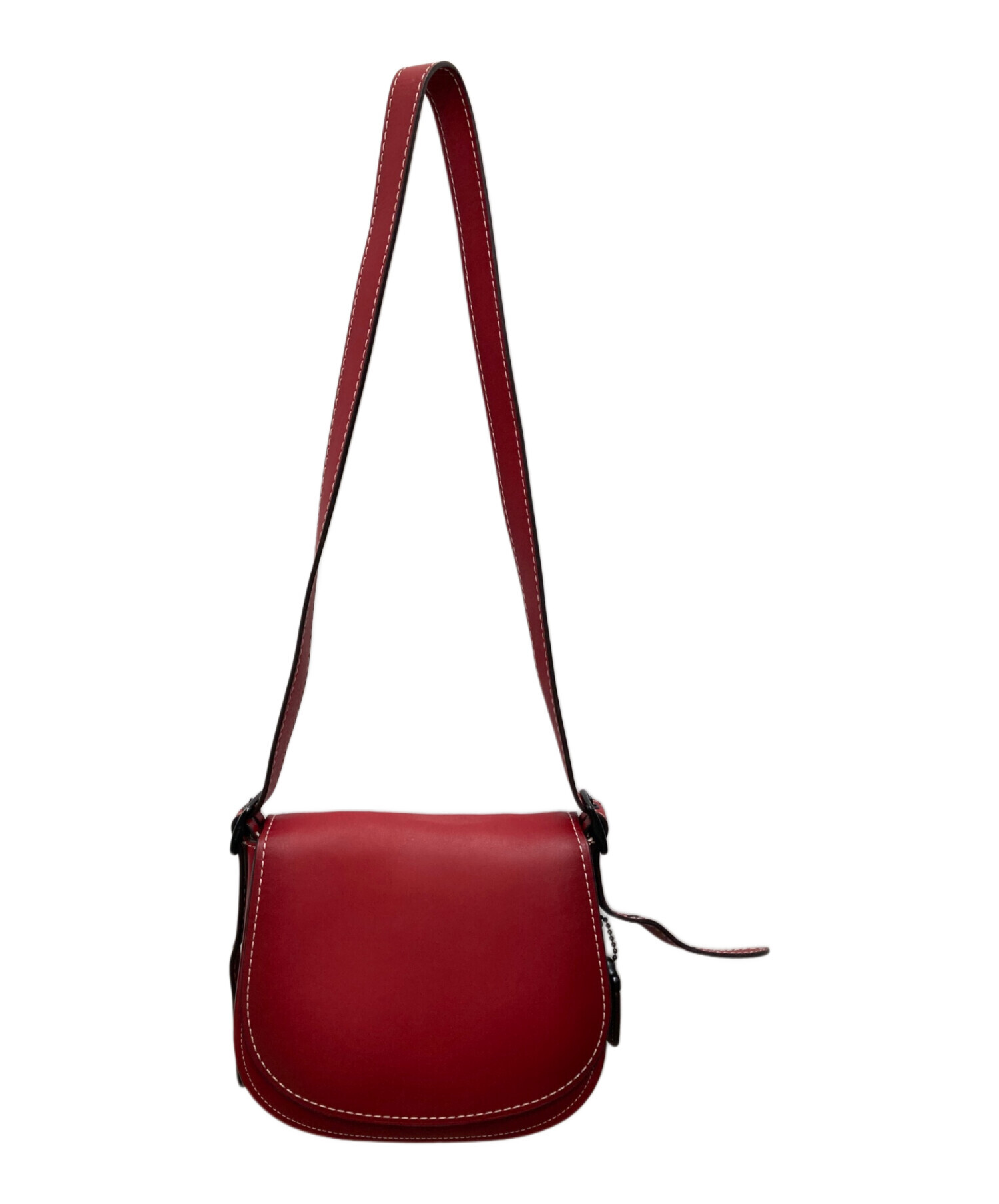 中古・古着通販】COACH (コーチ) レザーショルダーバッグ ボルドー 