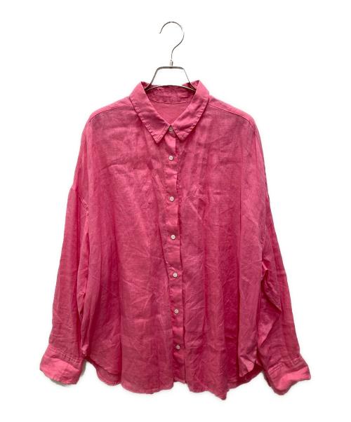 美品 RIVE DROITE リネンワイドシャツ ピンク 24SS リヴドロア 3074001237007176_01_3214w.jpeg