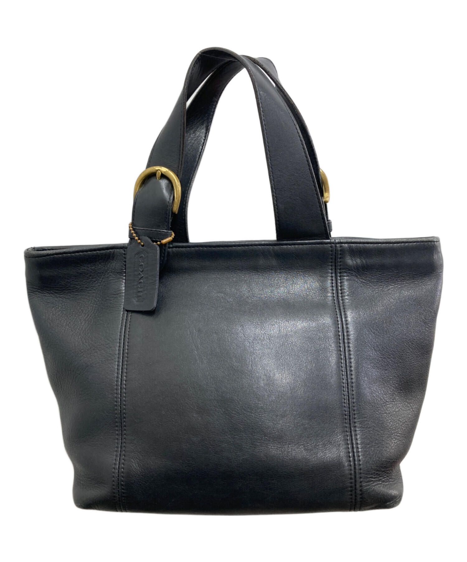 COACH ブラックレザー ハンドバッグ COACH ブラックレザー ハンドバッグ