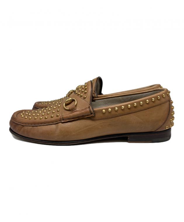 中古・古着通販】GUCCI (グッチ) スタッズビットローファー 中古・古着通販】GUCCI (グッチ) スタッズビットローファー