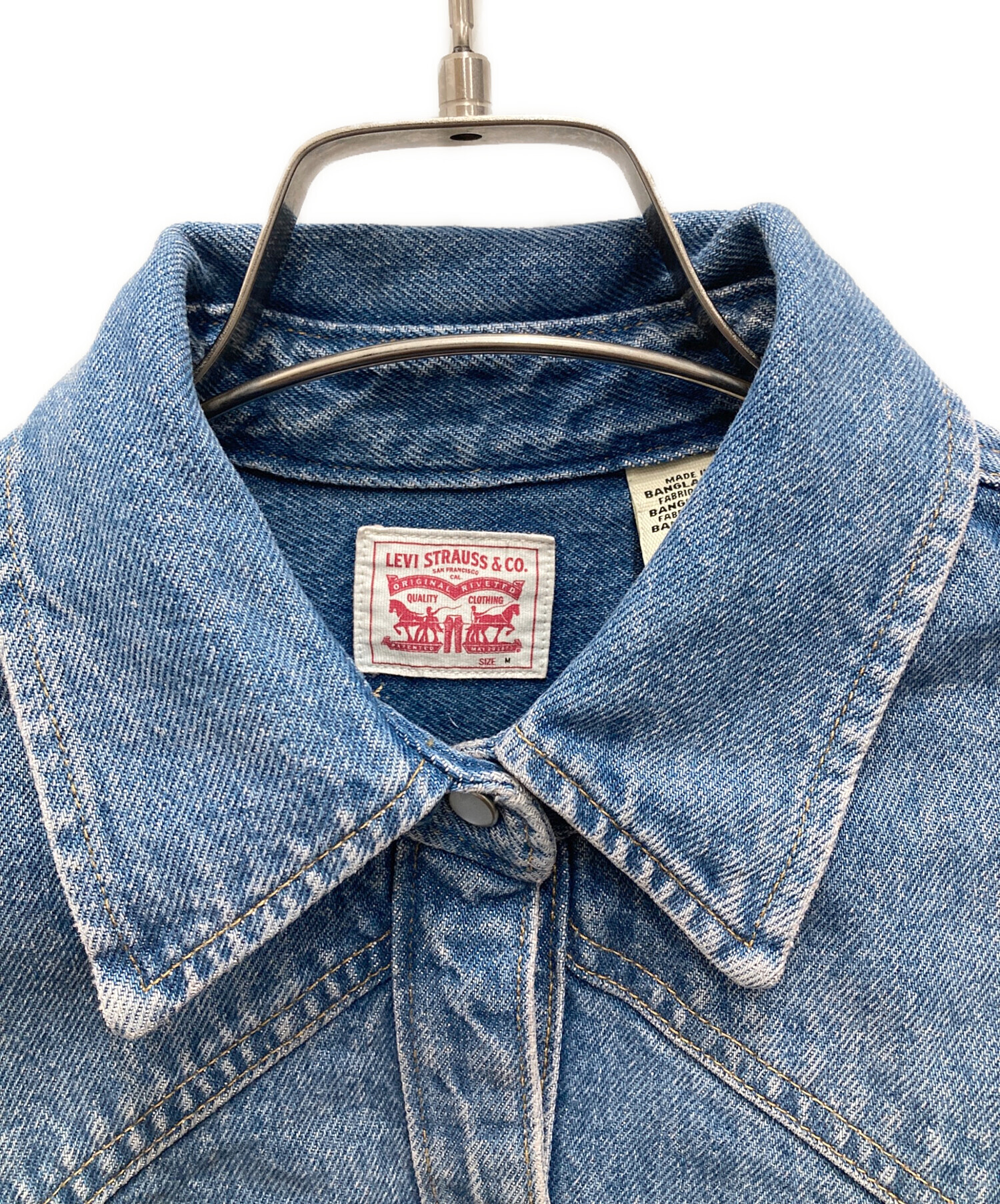 中古・古着通販】LEVI'S (リーバイス) デニムウエスタンシャツ ブルー