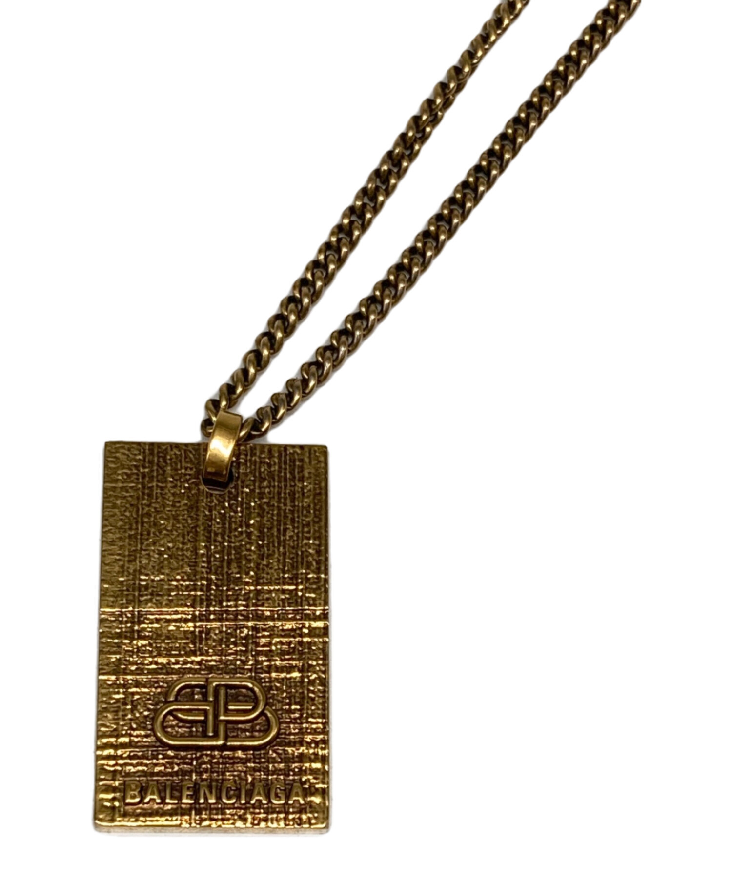 中古・古着通販】BALENCIAGA (バレンシアガ) BB dog tag necklace
