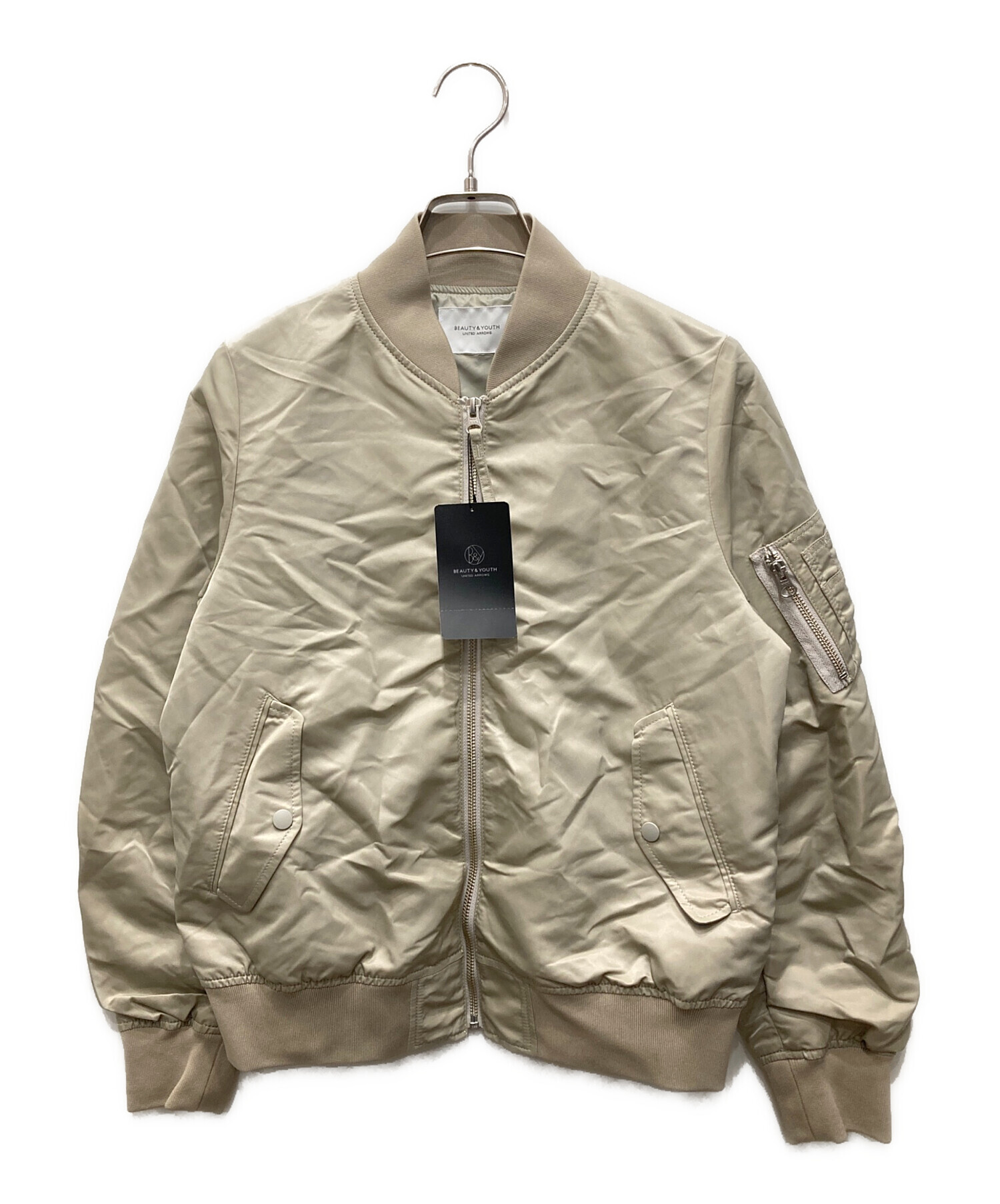 25SS BEAUTY&YOUTH リネンライクダブルジャケット ベージュ XS
