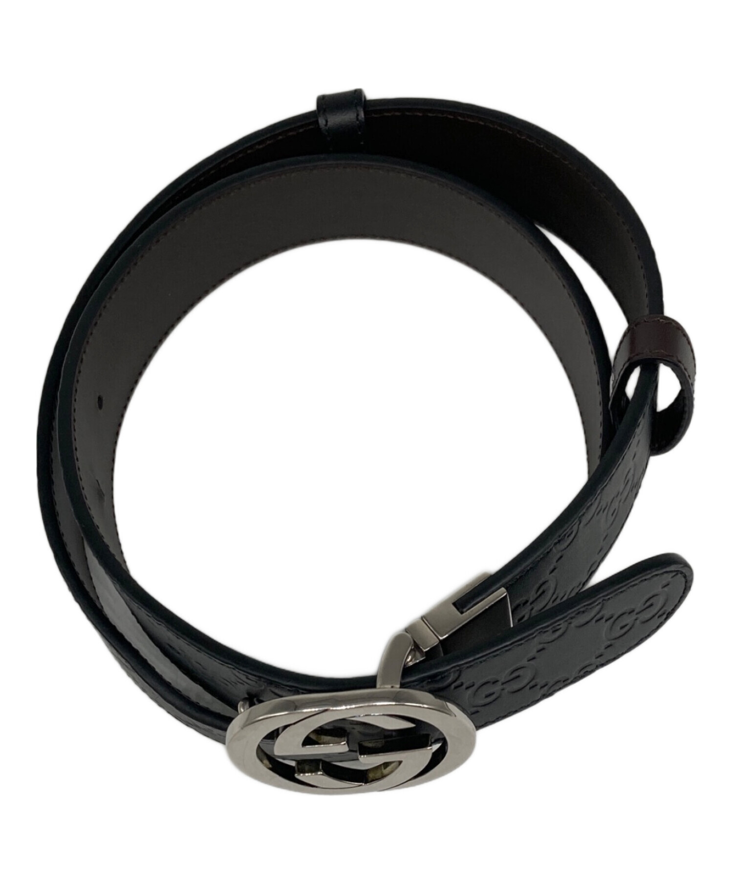 中古・古着通販】GUCCI (グッチ) GGシグネチャー リバーシブルレザー