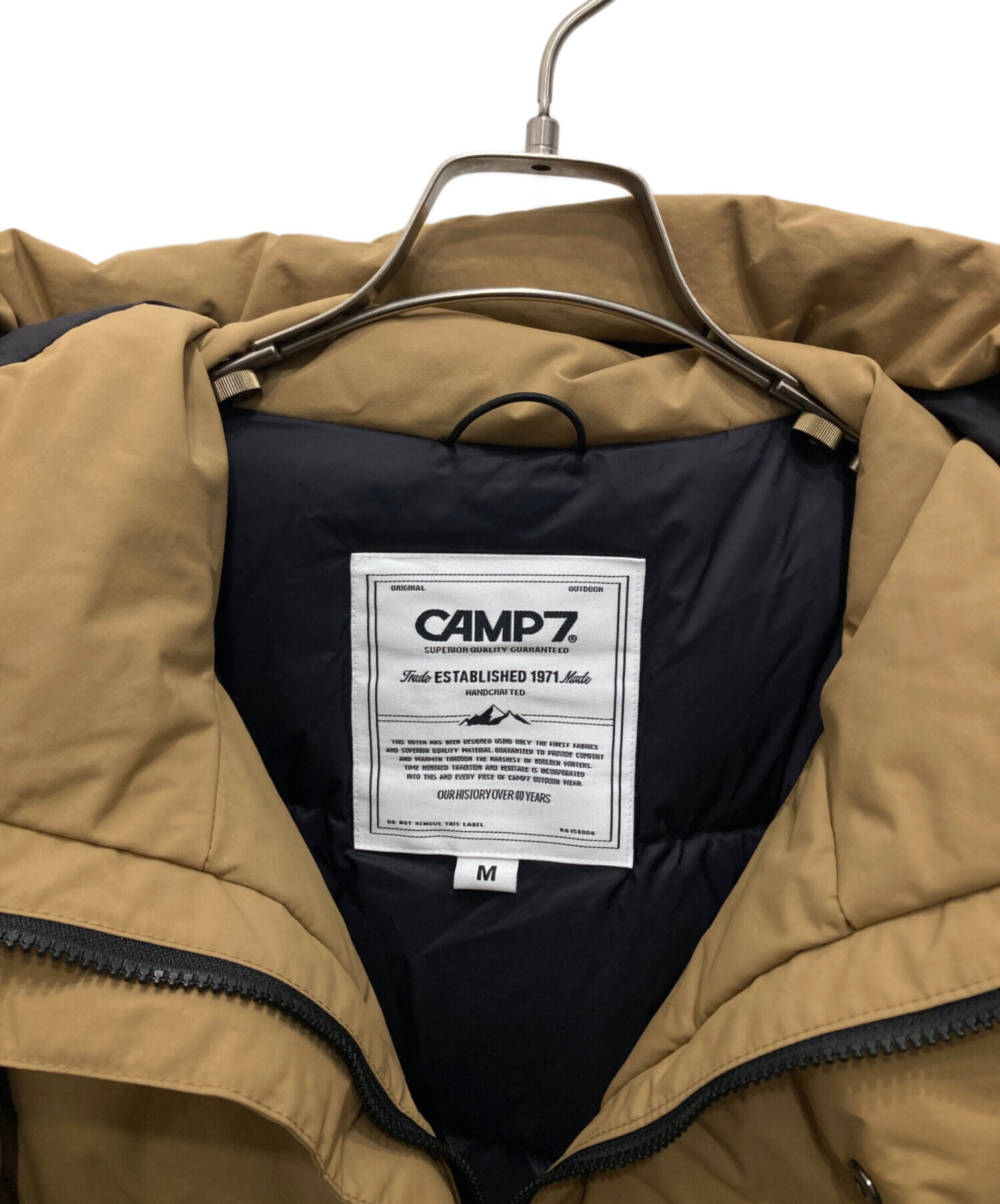 中古・古着通販】CAMP 7 (キャンプ7) ダウンジャケット ベージュ 