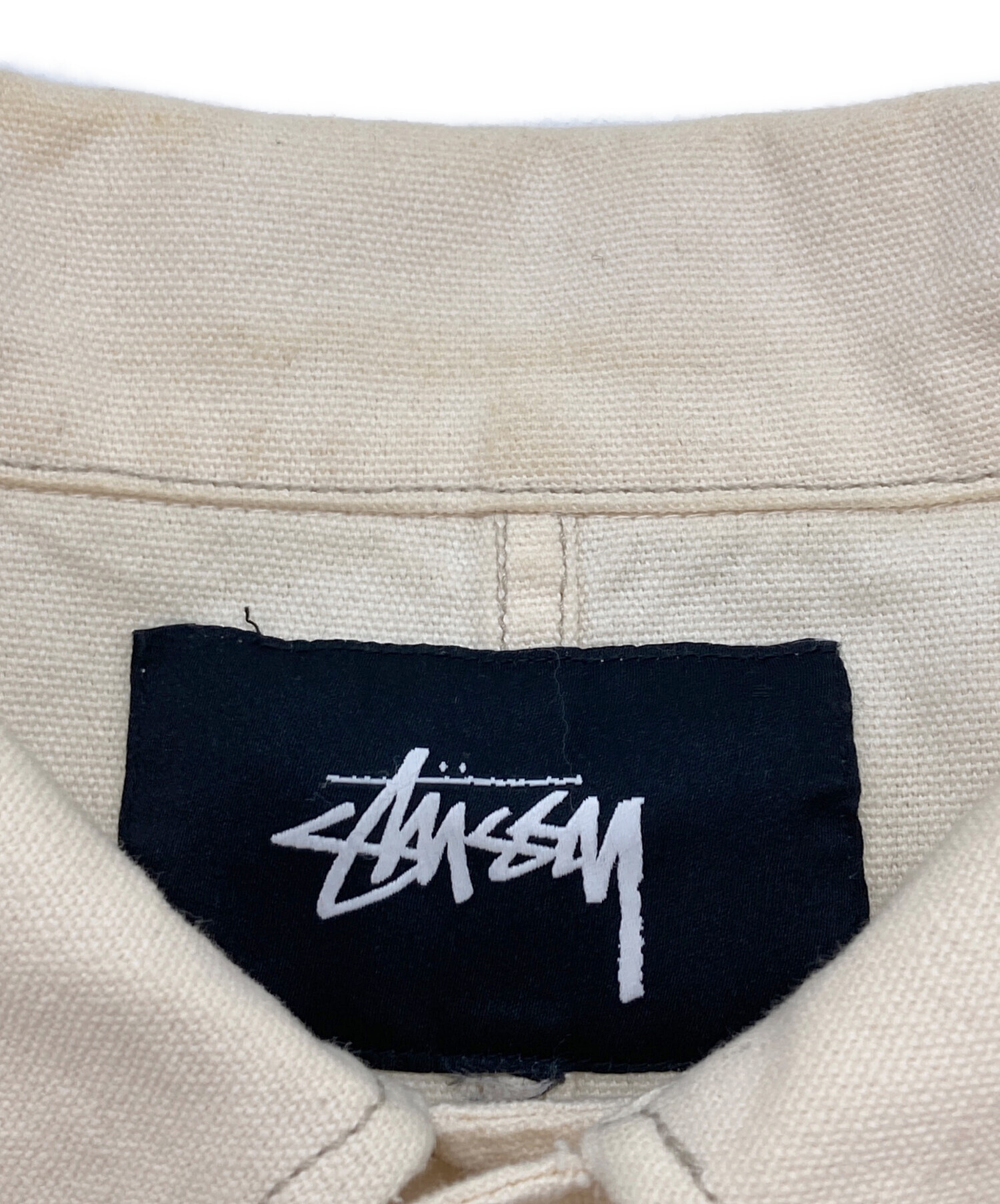 中古・古着通販】stussy (ステューシー) カバーオール アイボリー