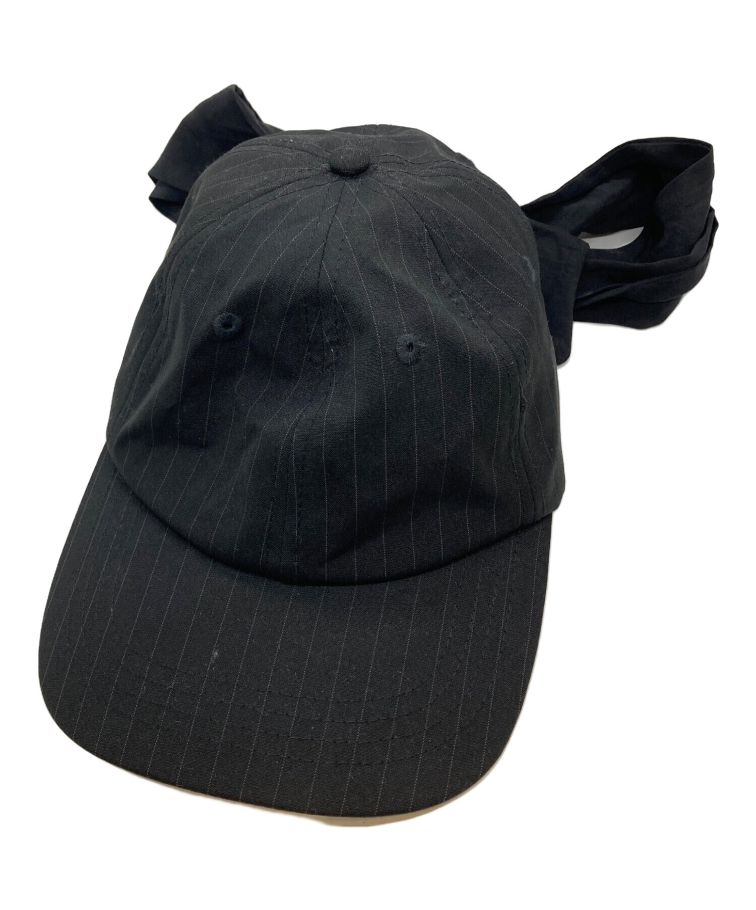MAISON SPECIAL (メゾンスペシャル) Back Ribbon Cap ブラック