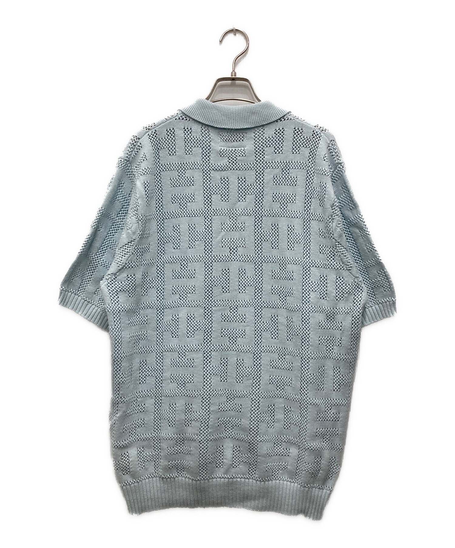 中古・古着通販】HUF (ハフ) MONOGRAM JACQUARD ZIP SWEATER ブルー