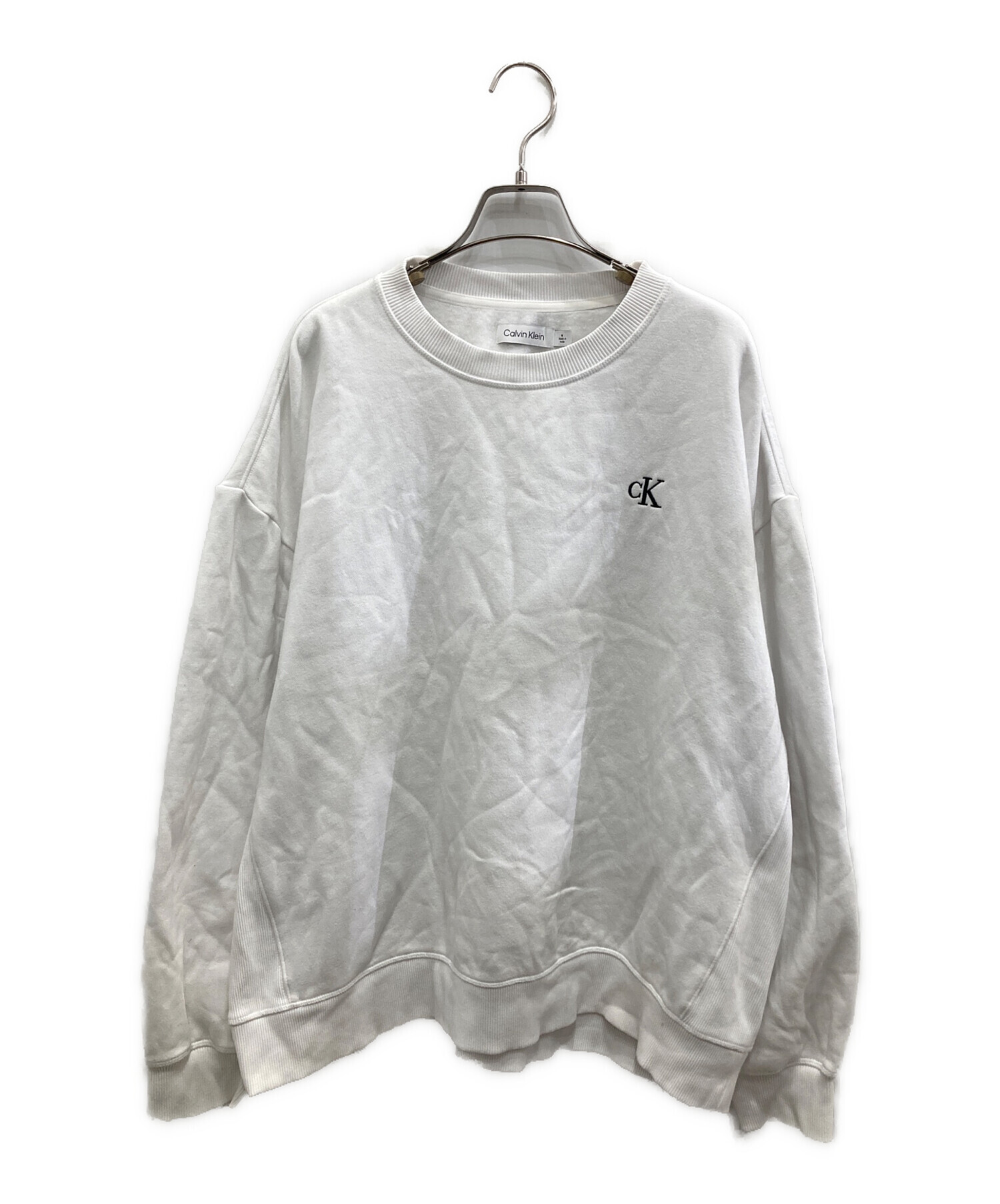 中古・古着通販】Calvin Klein (カルバンクライン) ロゴ刺繍クルー 