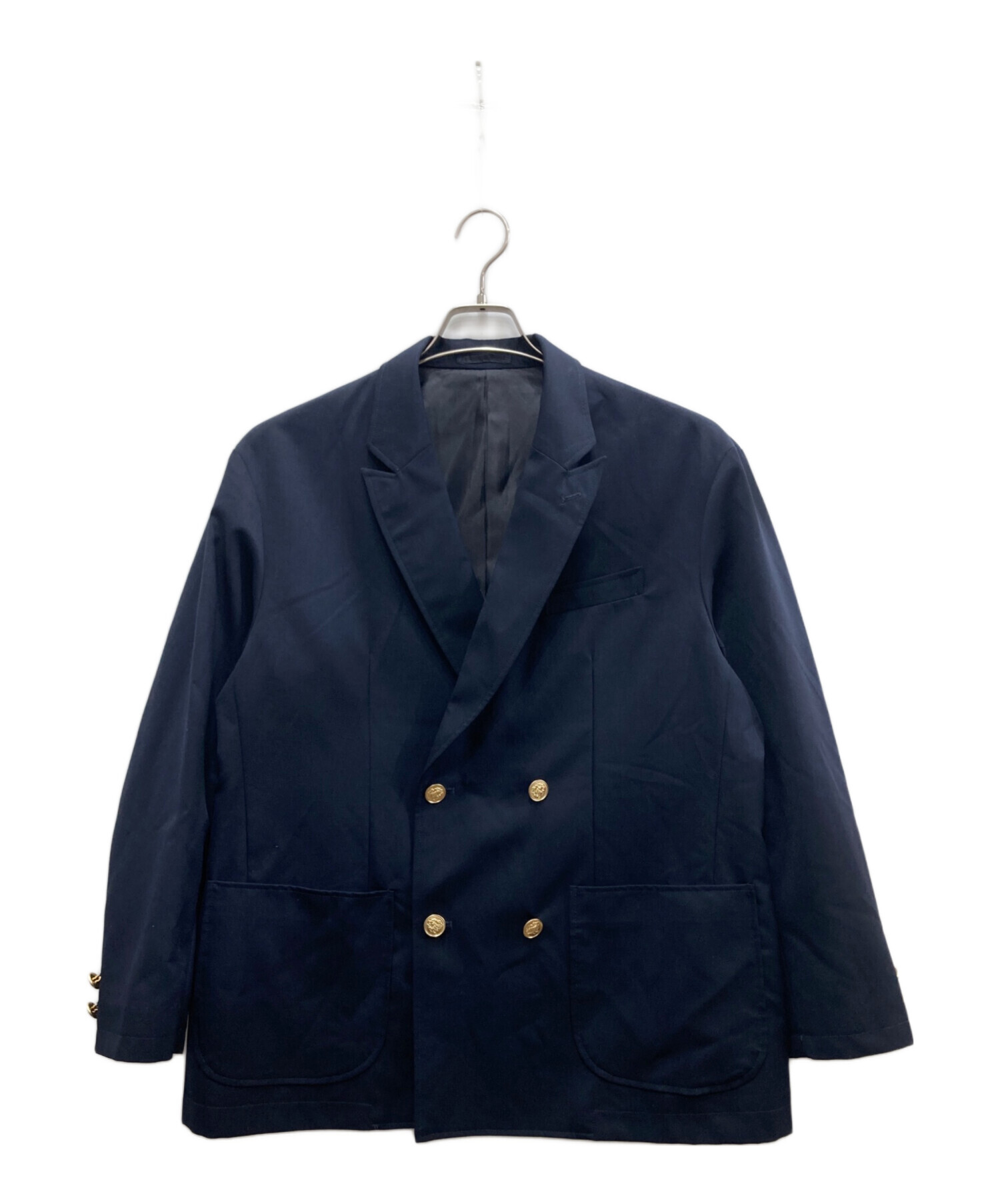 中古・古着通販】GLOSTER (グロスター) 金釦ダブルジャケット ネイビー 