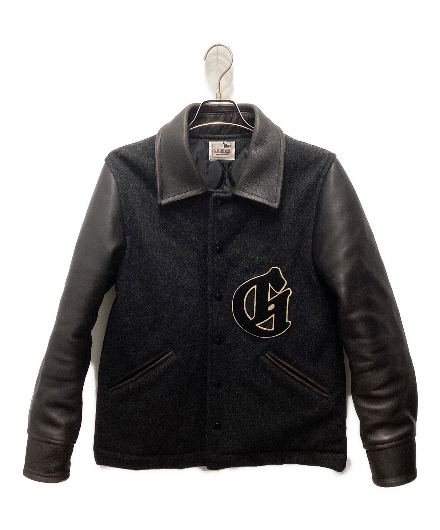 GANGSTERVILLE ブラックレザーベスト GANGSTERVILLE 黒レザー ベスト