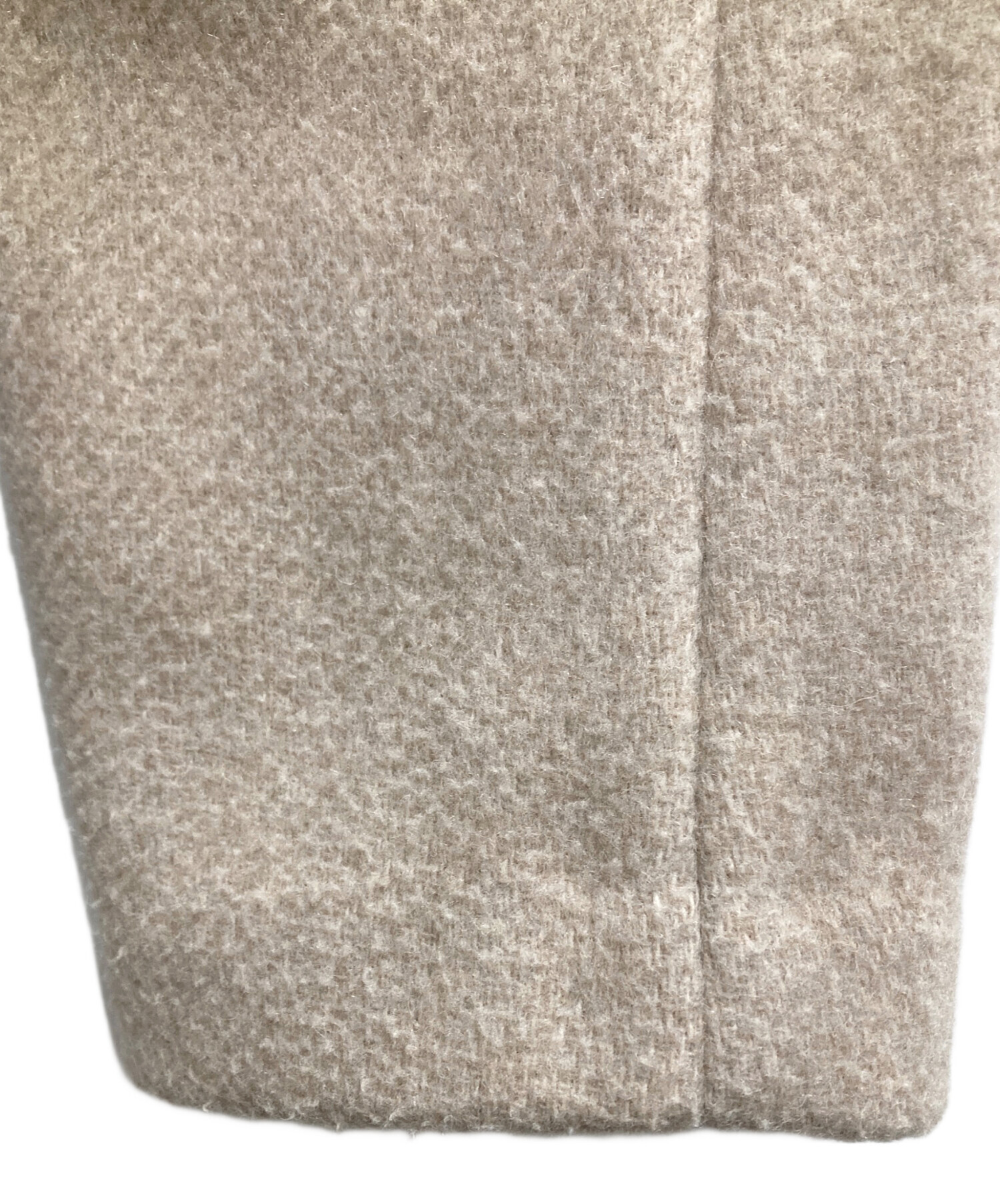 DANTON ウールジャケット サイズ36 ベージュ 中古・古着通販】DANTON (ダントン) ノーカラーメルトンウール