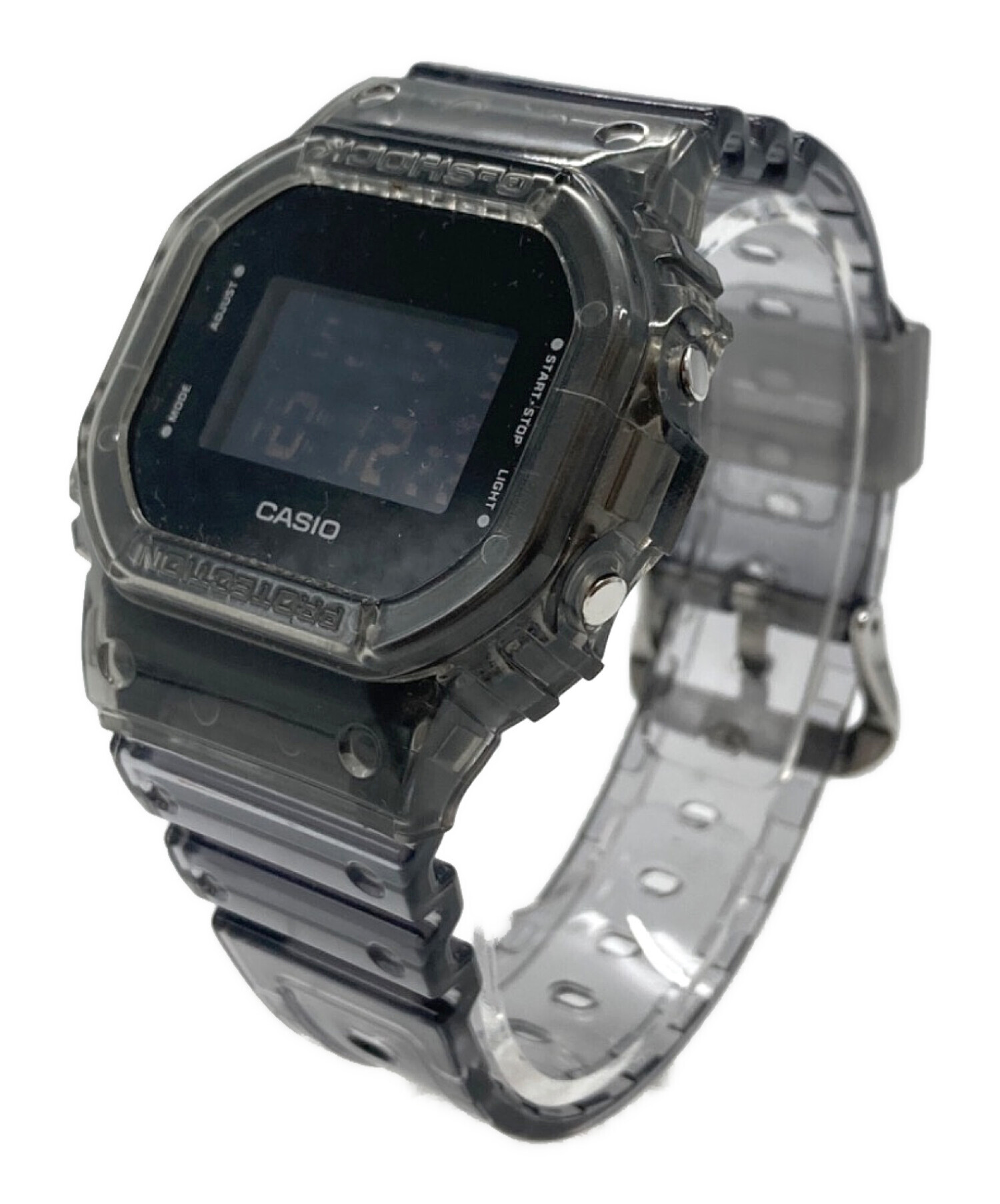 中古・古着通販】CASIO (カシオ) デジタルウォッチ クリアブラック 