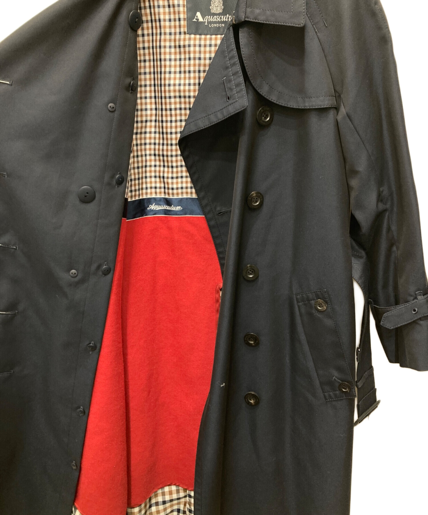 美品✨Aquascutum トレンチコート　ライナー　ネイビー　サイズ6 中古・古着通販】Aquascutum (アクアスキュータム) ライナー付トレンチ
