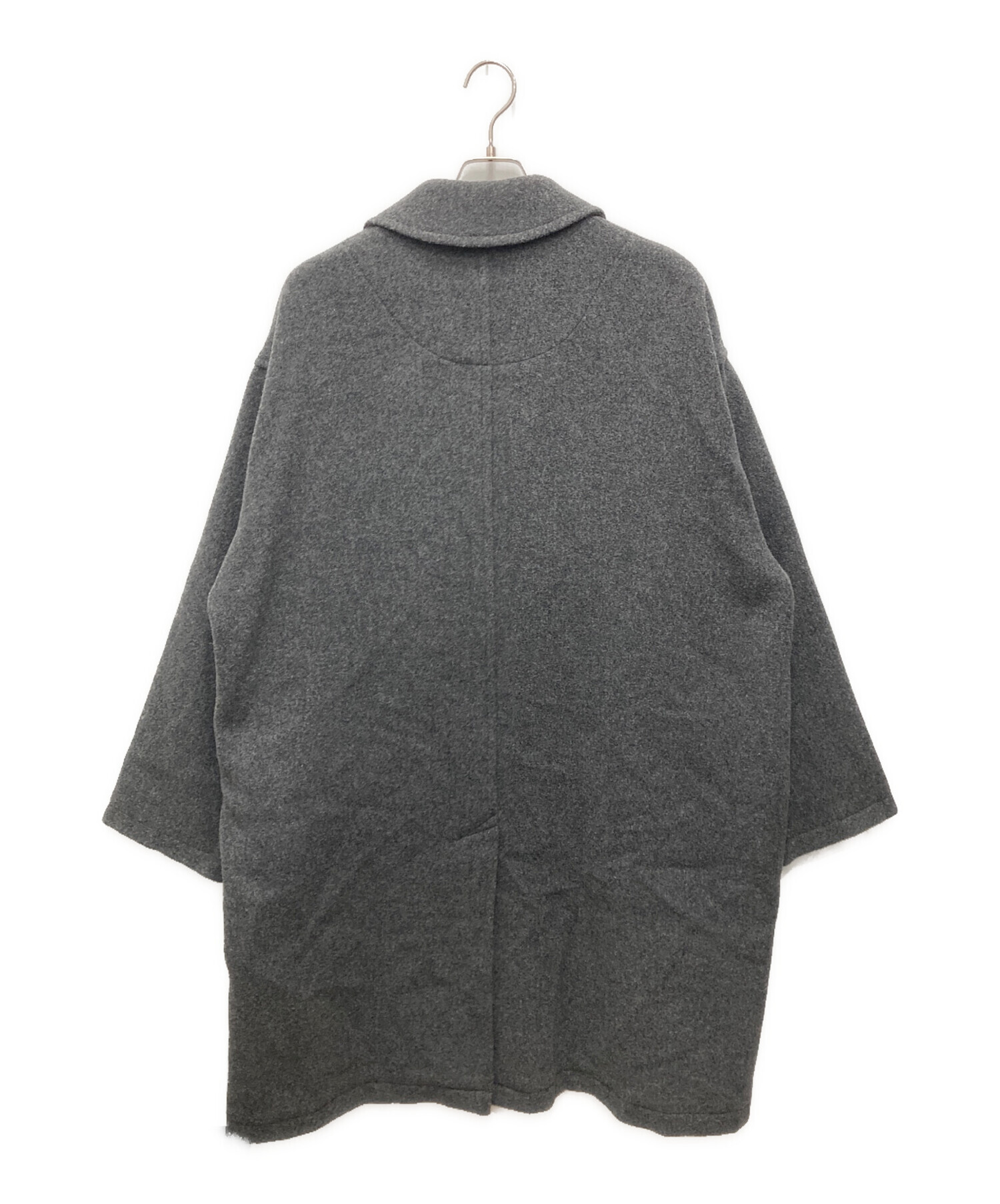 ダントンウールロングコート　グレー 中古・古着通販】DANTON (ダントン) ウールライトパイルロングコート