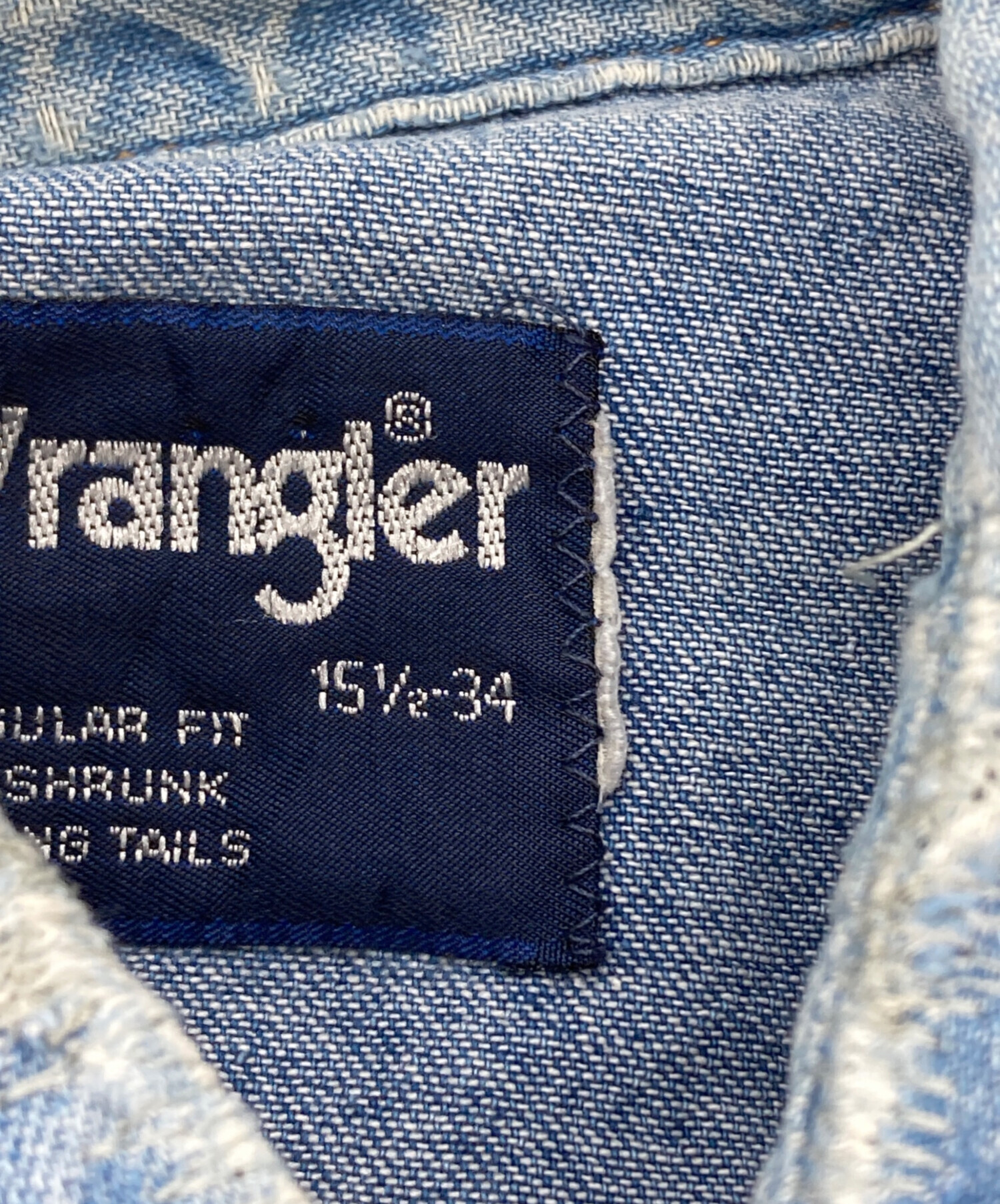 中古・古着通販】Wrangler (ラングラー) 80'sデニムウエスタンシャツ
