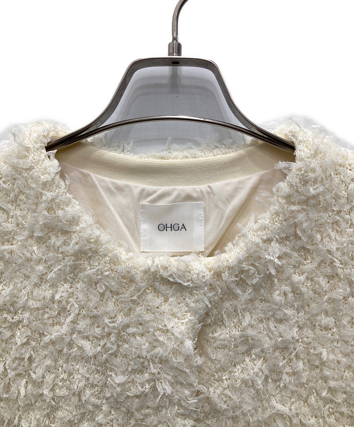 中古・古着通販】OHGA (オオガ) モケベスト ホワイト サイズ:F