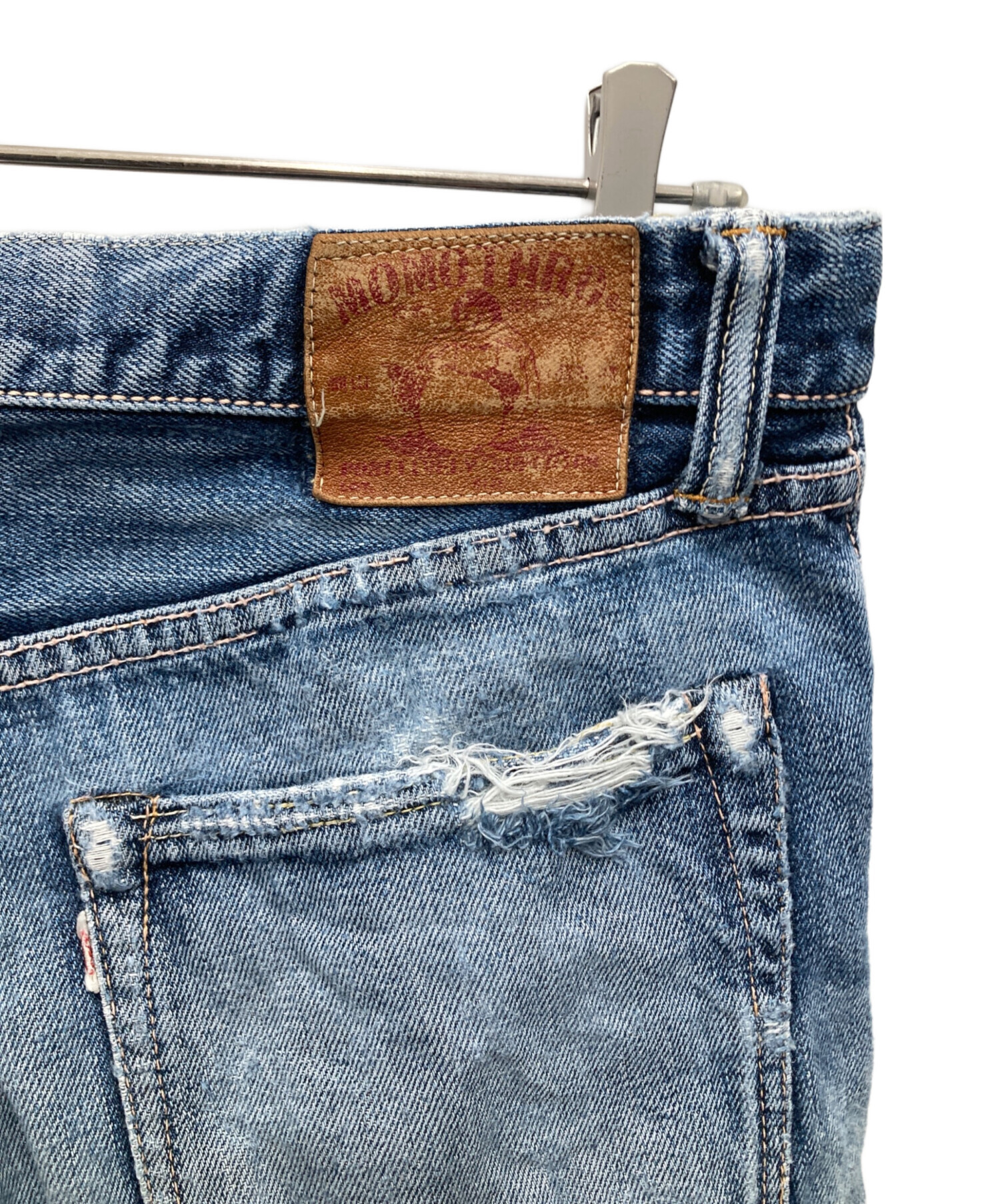 中古・古着通販】MOMOTARO JEANS (桃太郎ジーンズ) ピンクステッチ