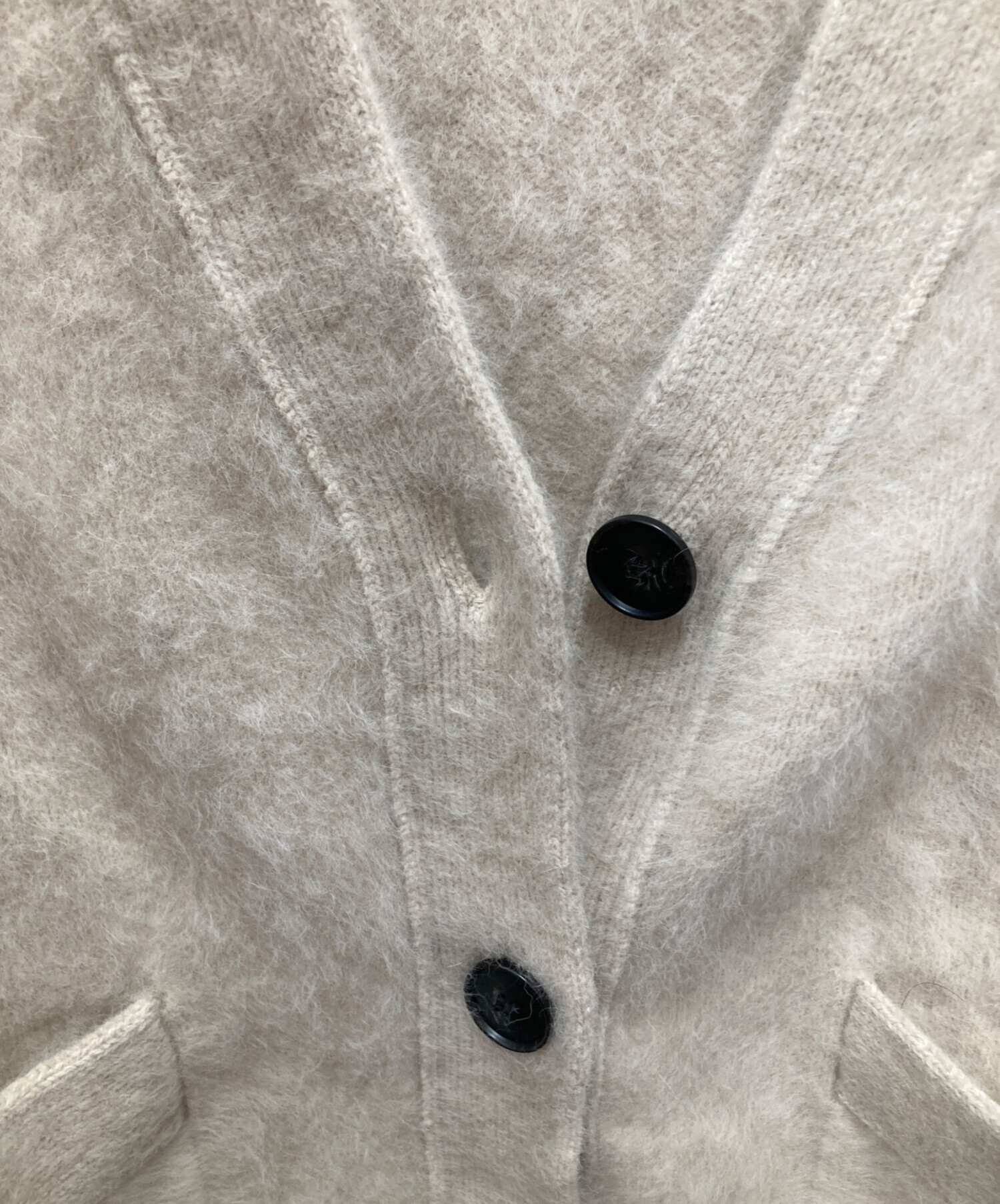 ohga ラクーンカーディガン　ベージュ OHGA ラクーンカーディガン