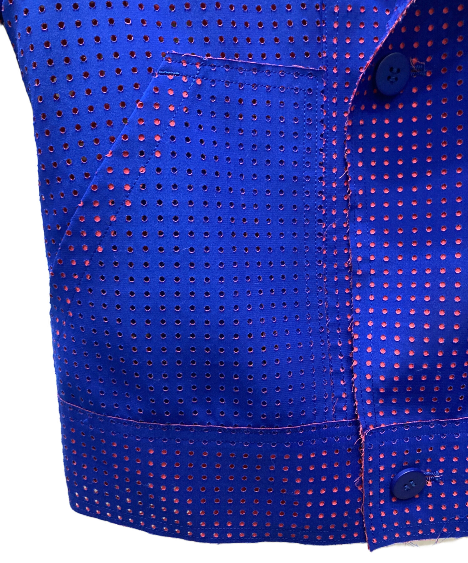 ISSEY MIYAKE (イッセイミヤケ) パンチングジャケット アイボリー サイズ:2