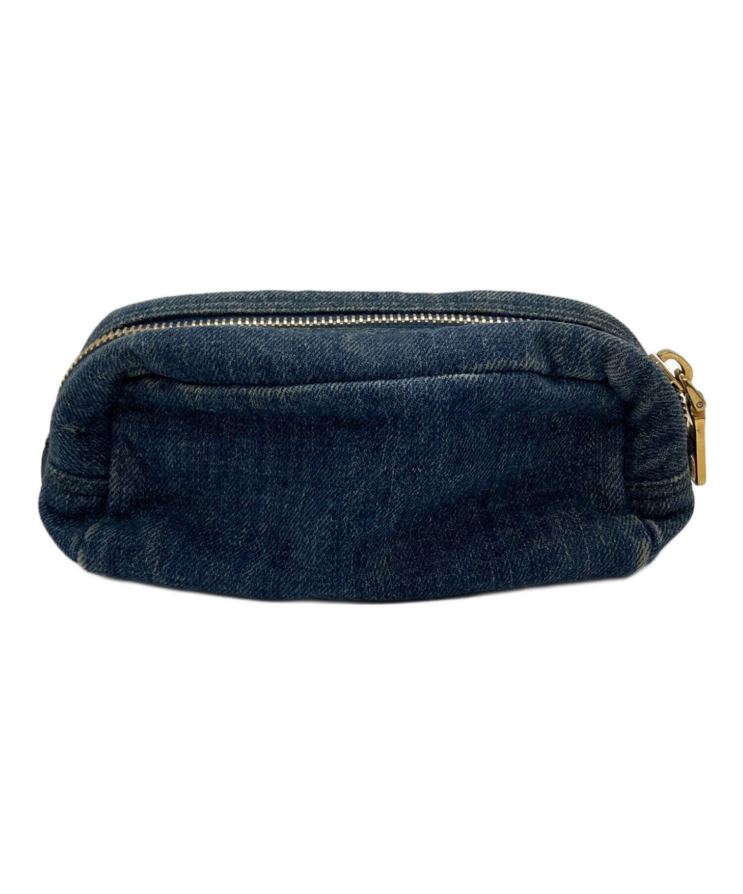 中古・古着通販】PRADA (プラダ) 三角プレートロゴデニムポーチ