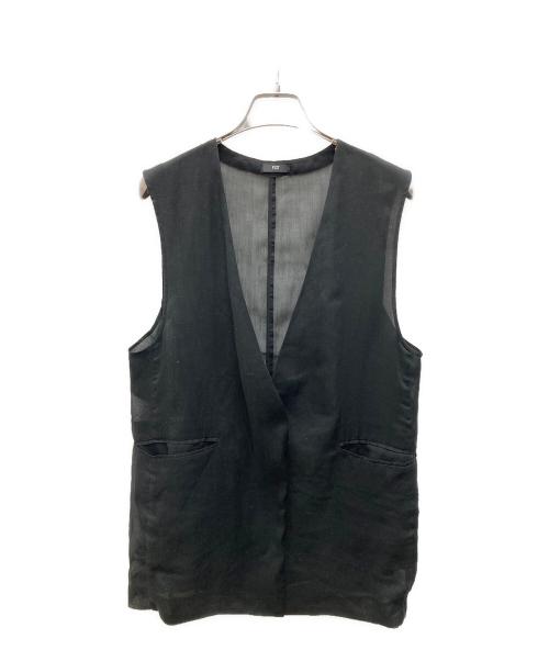 中古・古着通販】PLST (プラステ) シアーオーガンジージレ ブラック