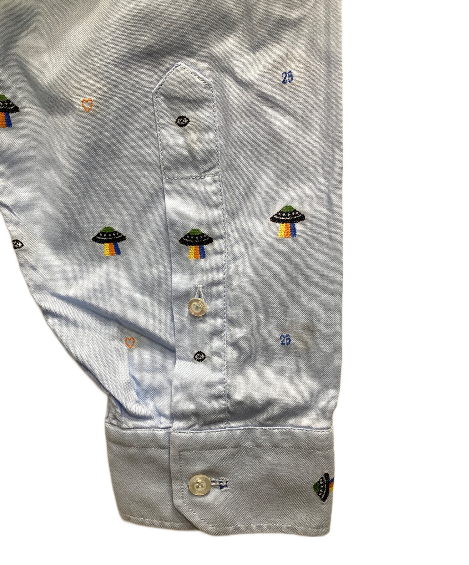 中古・古着通販】GUCCI (グッチ) UFOシンボルシャツ ブルー サイズ:38