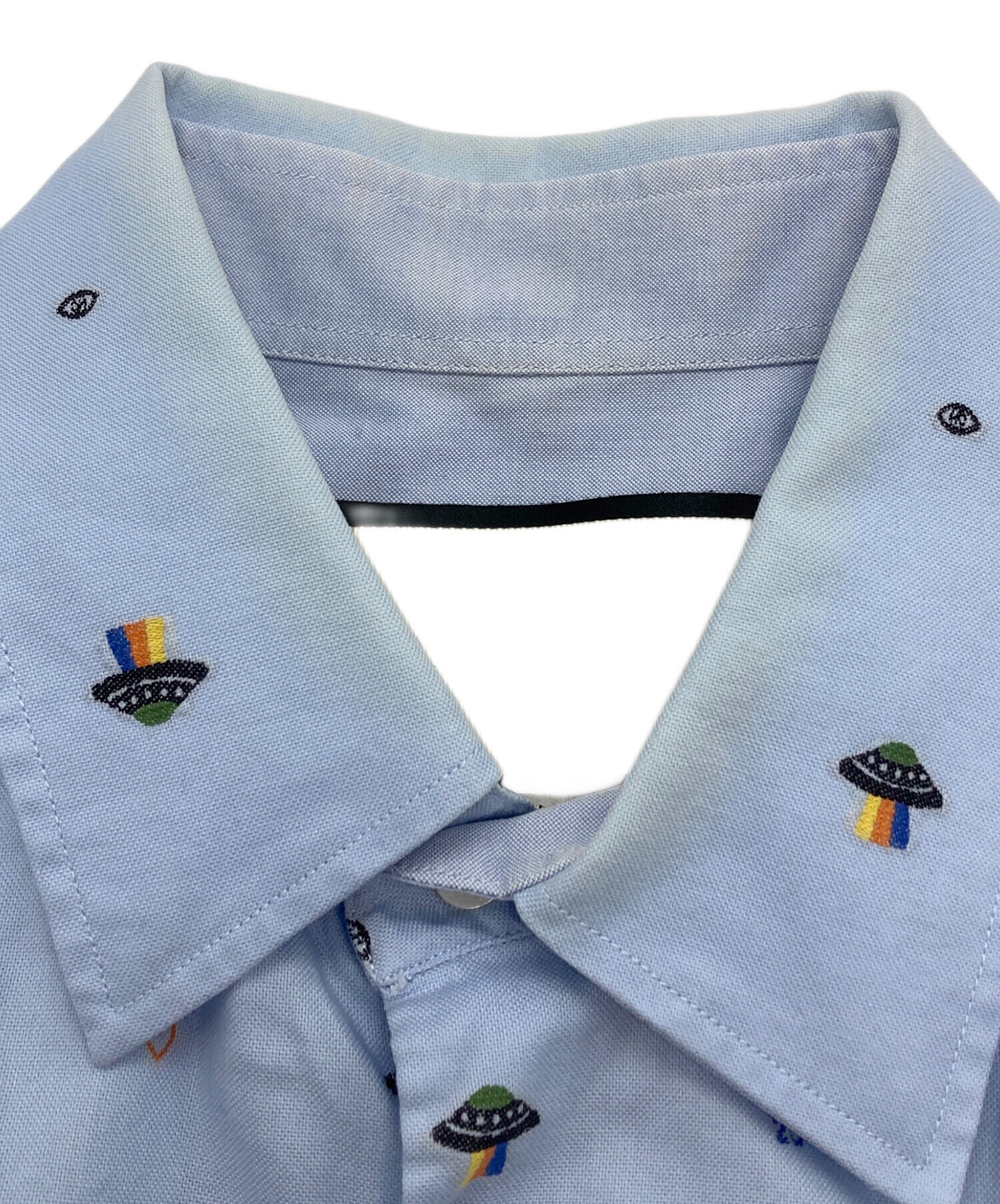 GUCCI シンボルズコットンシャツ　刺繍　スネーク　ufo 中古・古着通販】GUCCI (グッチ) UFOシンボルシャツ ブルー サイズ:38