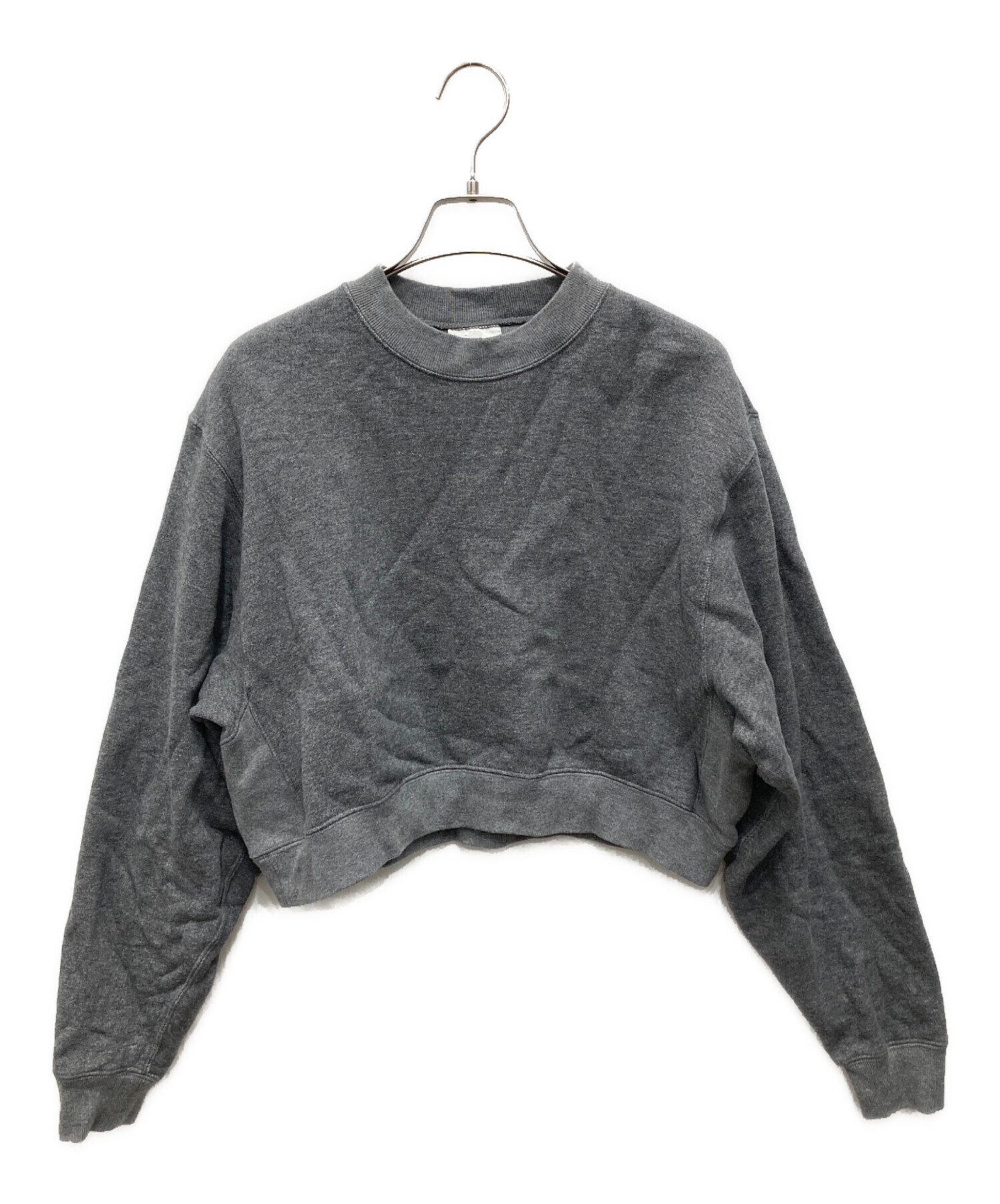 【美品】HYKE クロップド スウェット 中古・古着通販】HYKE (ハイク) クロップドスウェット グレー サイズ:S