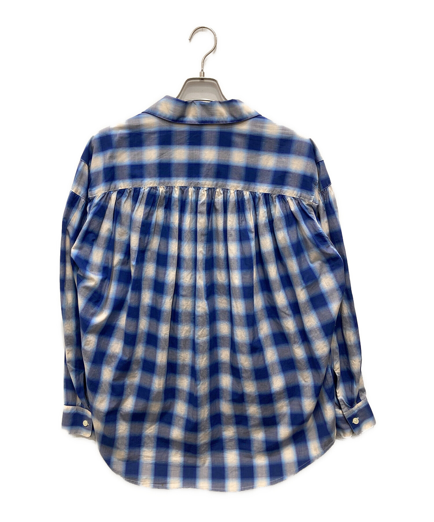 AiE オンブレチェック ペインターシャツ/Mサイズ 中古・古着通販】AiE (エーアイイー) オンブレチェックシャツ ブルー