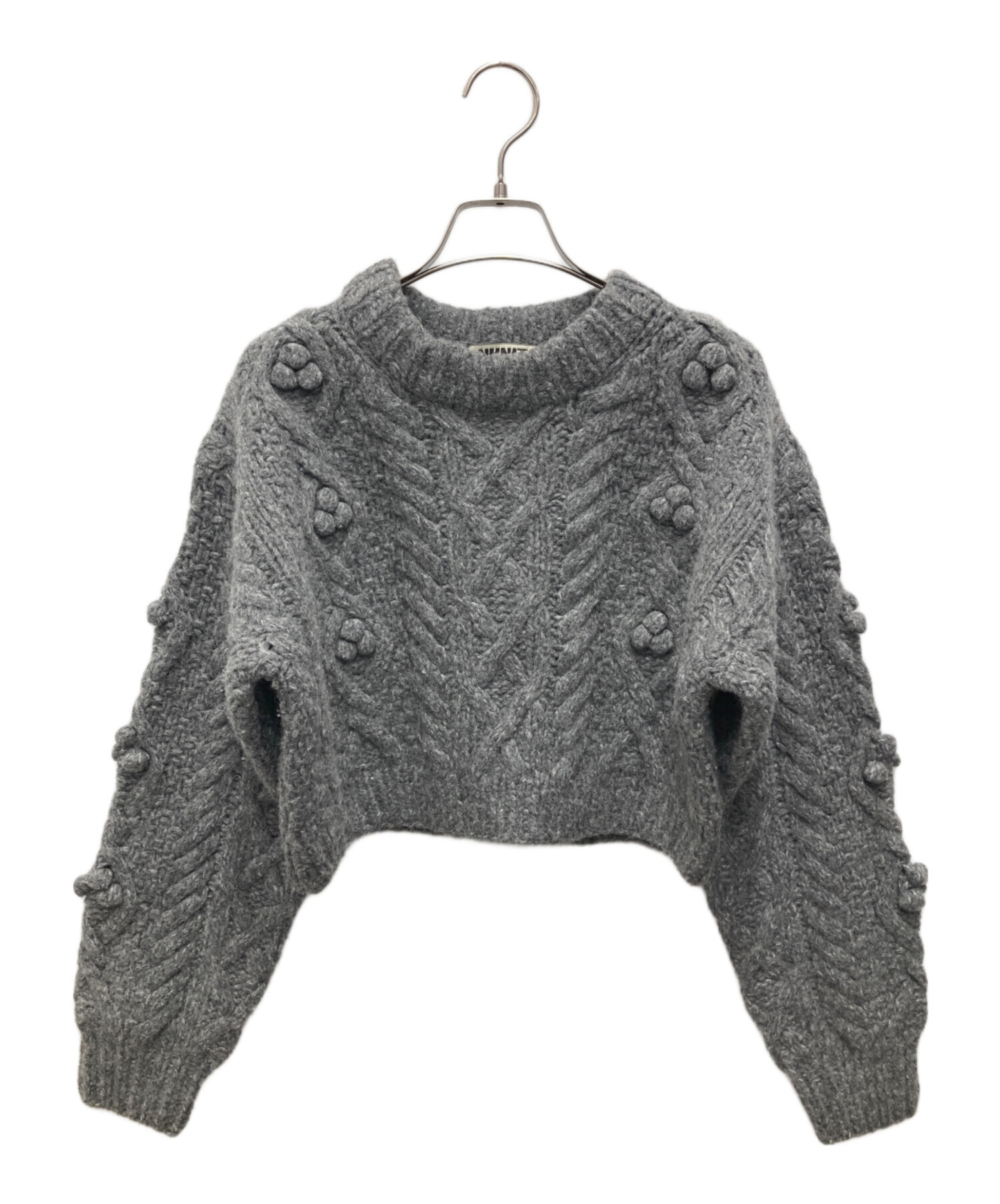 NKNIT ♡ pattern knit GRAY NKNIT ♡pattern KNIT（gray)