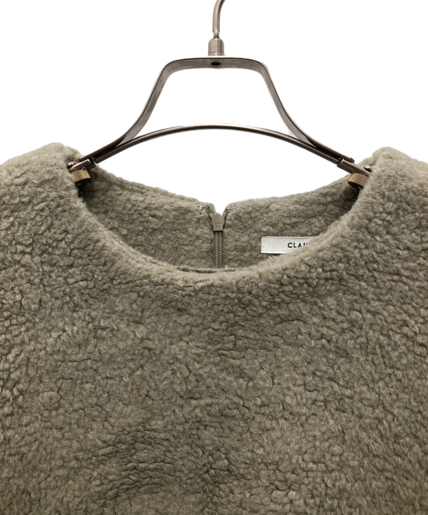 CLANE BULKY LINE BOA TOPS クラネ　グレーボアトップス 中古・古着通販】CLANE (クラネ) BULKY LINE BOA TOPS/バルキー