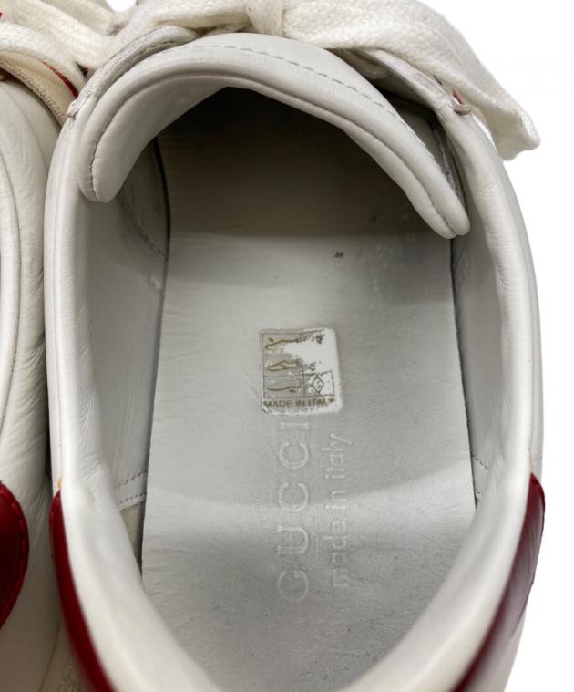 中古・古着通販】GUCCI (グッチ) ストライプレザースニーカー ホワイト