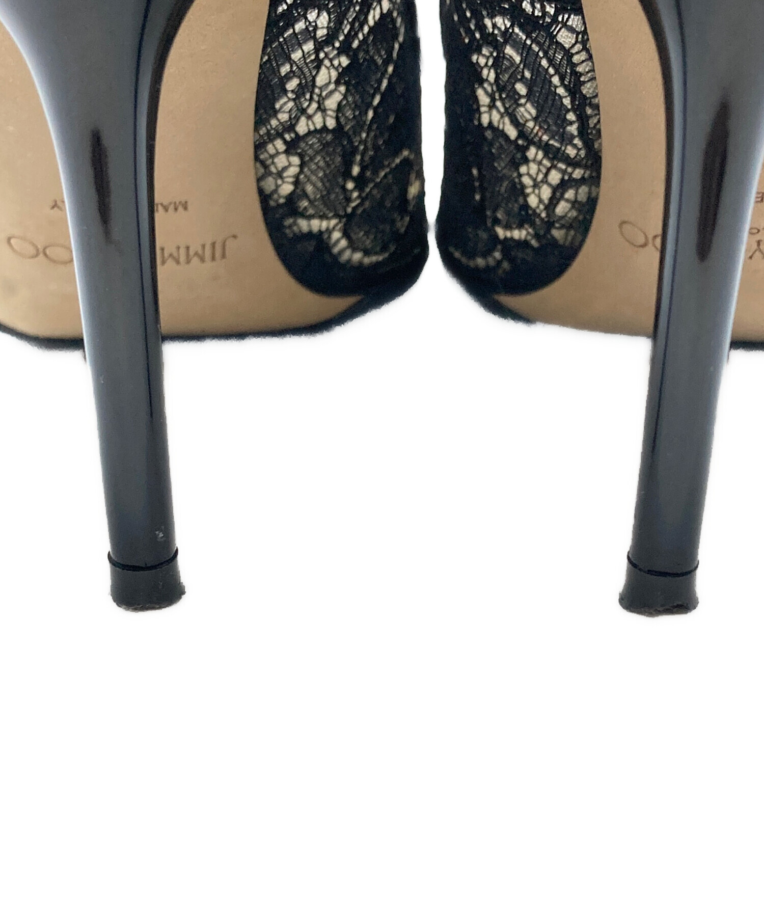 中古・古着通販】JIMMY CHOO (ジミーチュウ) レースパンプス ブラック