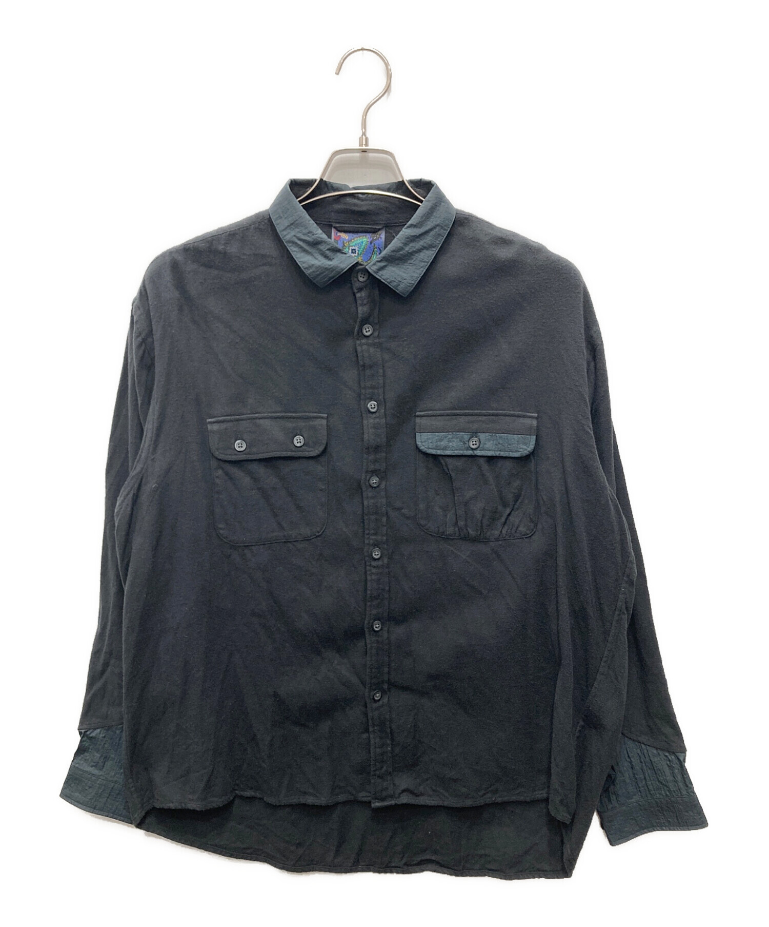 rajabrooke ラジャブルック カジュアルシャツ メンズ 【古着】【中古】 中古・古着通販】rajabrooke (ラジャブルック) シャツ グレー サイズ:M