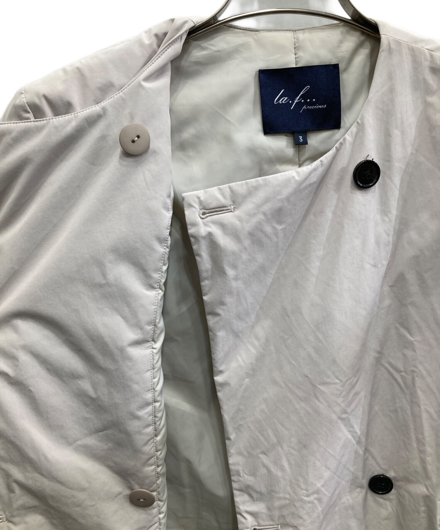 中古・古着通販】la.f (ラ・エフ) THINDOWNダウンコート ベージュ